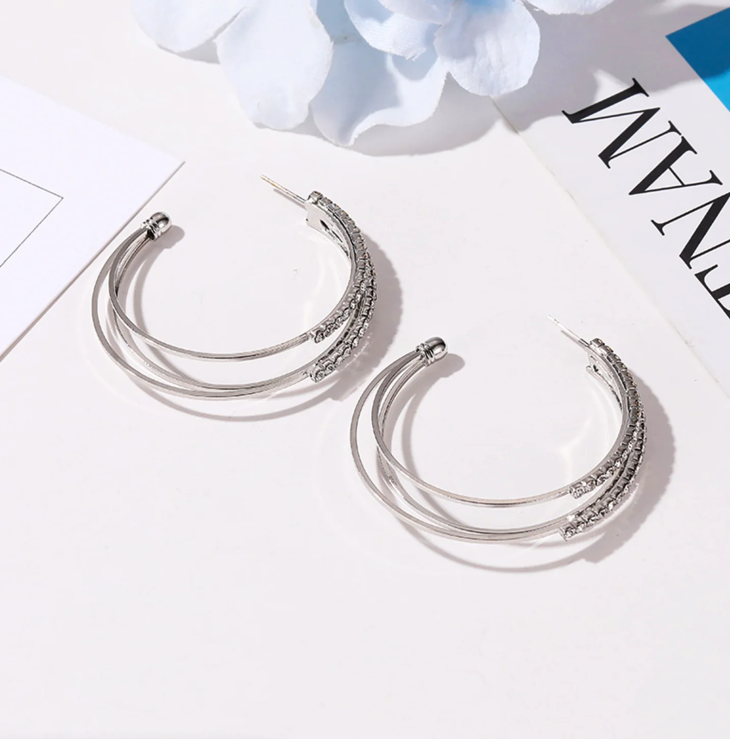 Saturday Night Silver Hoops - Image 3