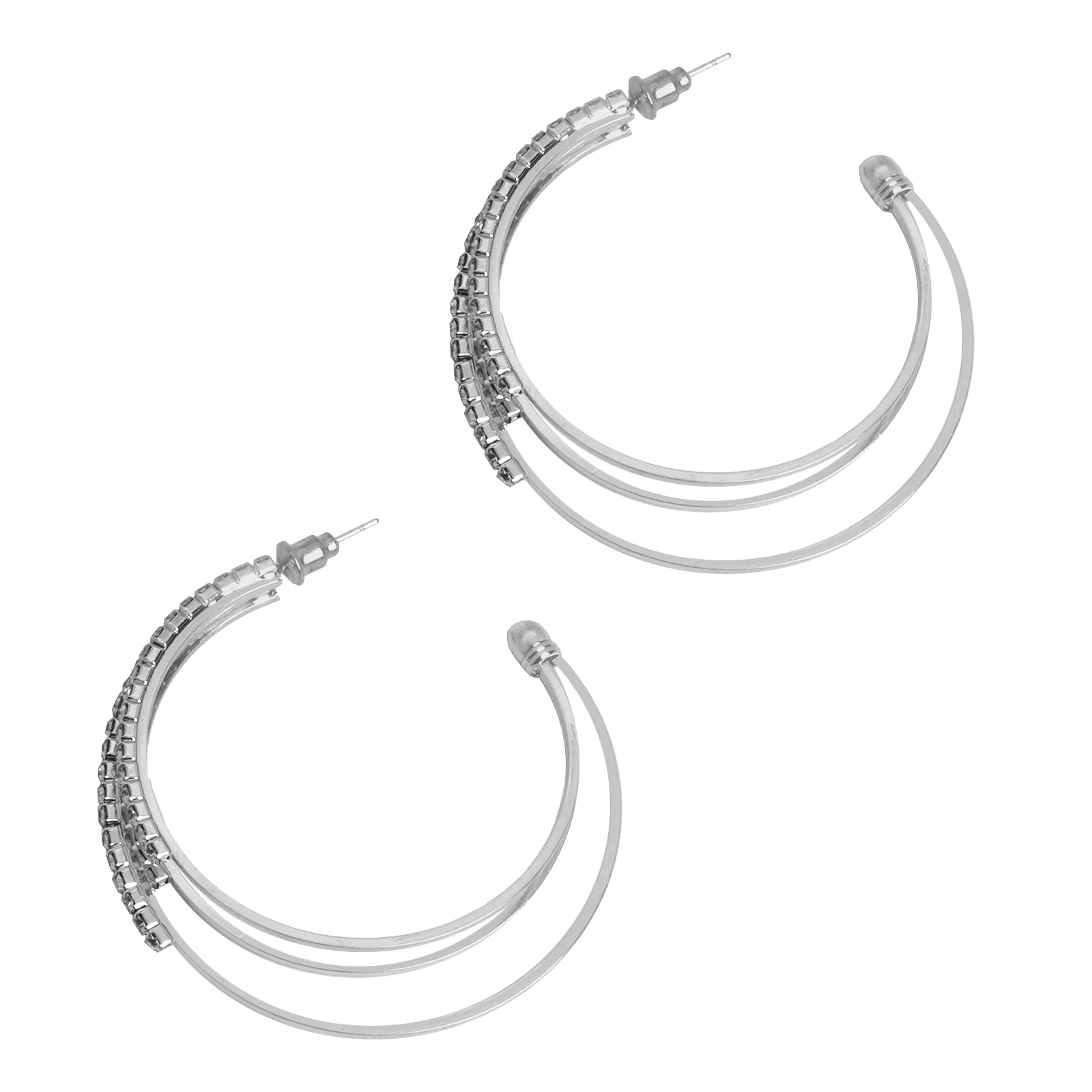 Saturday Night Silver Hoops - Image 5