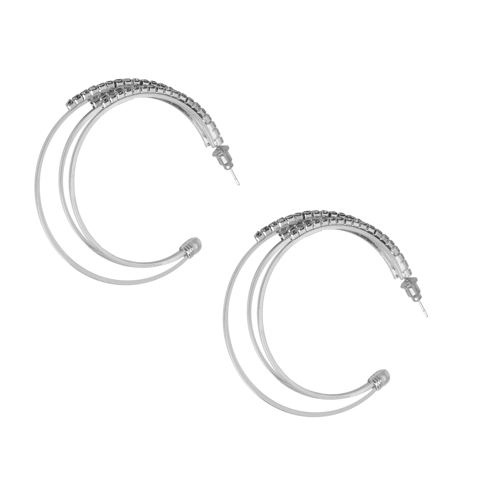 Saturday Night Silver Hoops - Image 6