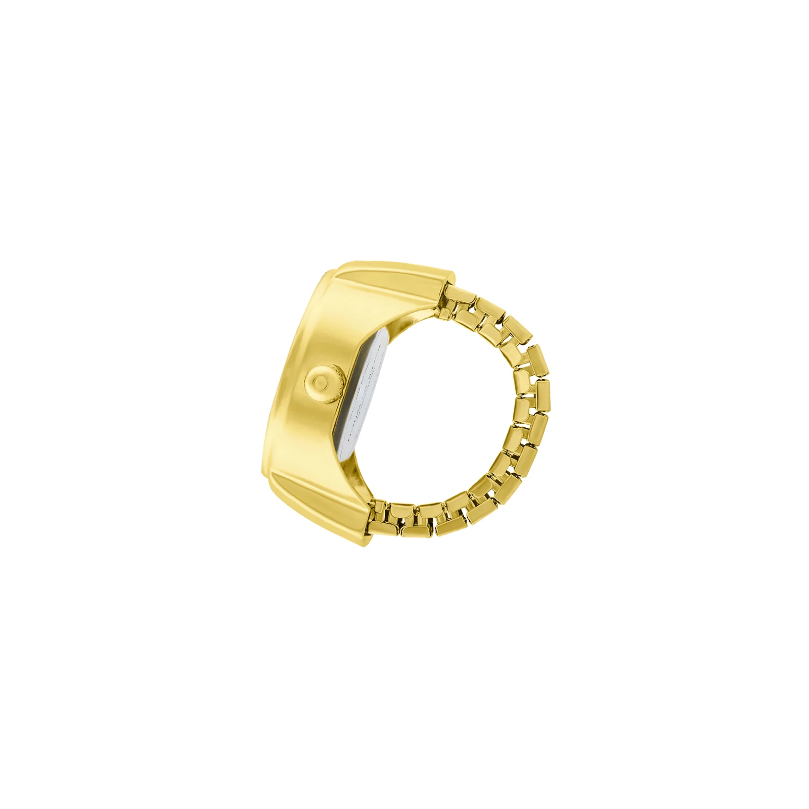 Savanna Zebra Mini Dial Gold Women's Ring Watch - Image 5