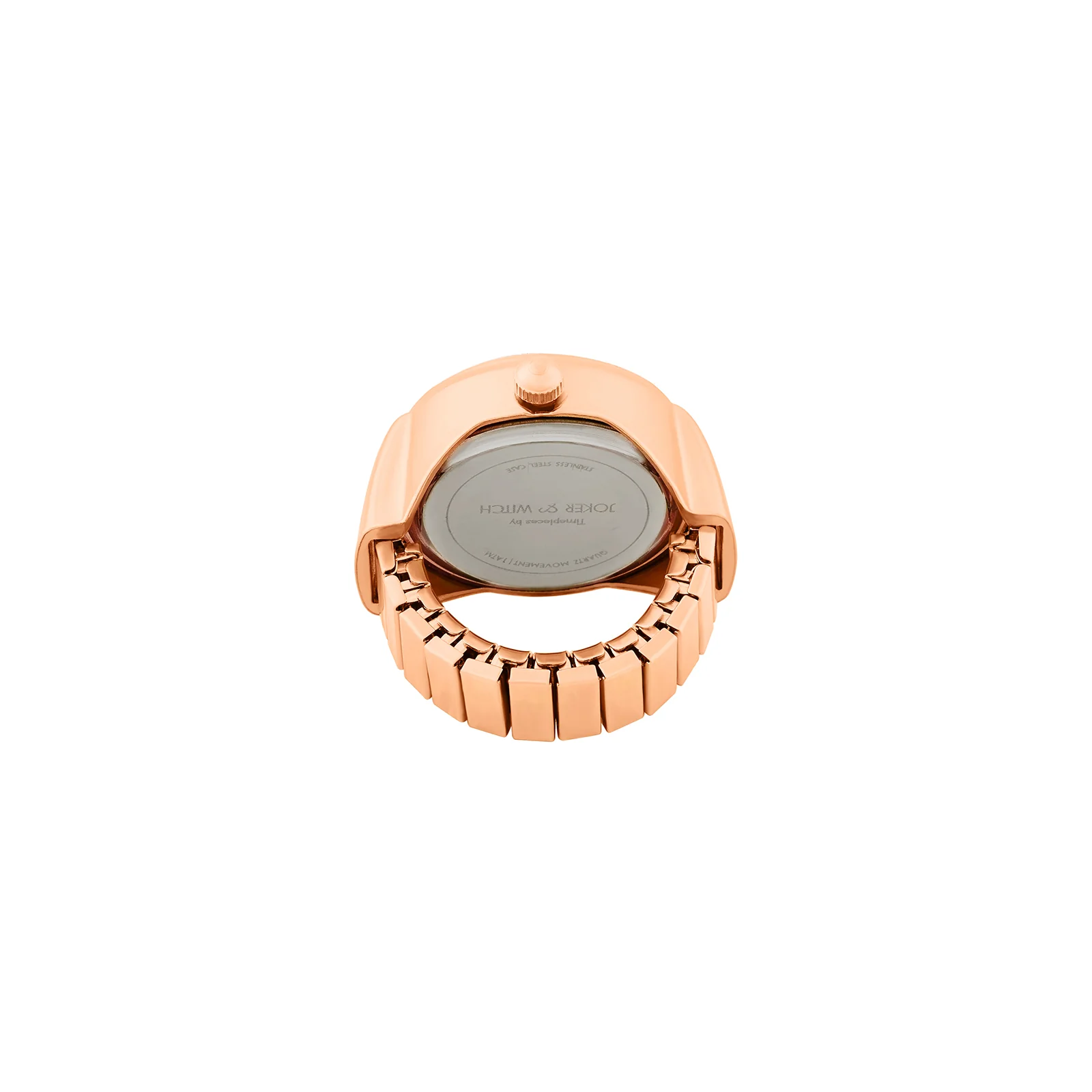 Savanna Zebra Mini Studded Dial Rose Gold Women's Ring Watch - Image 6