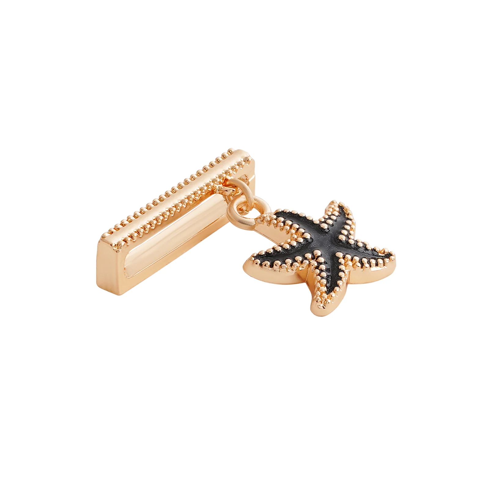 Sea Star Gold & Black Pin Watch Charm - Image 4