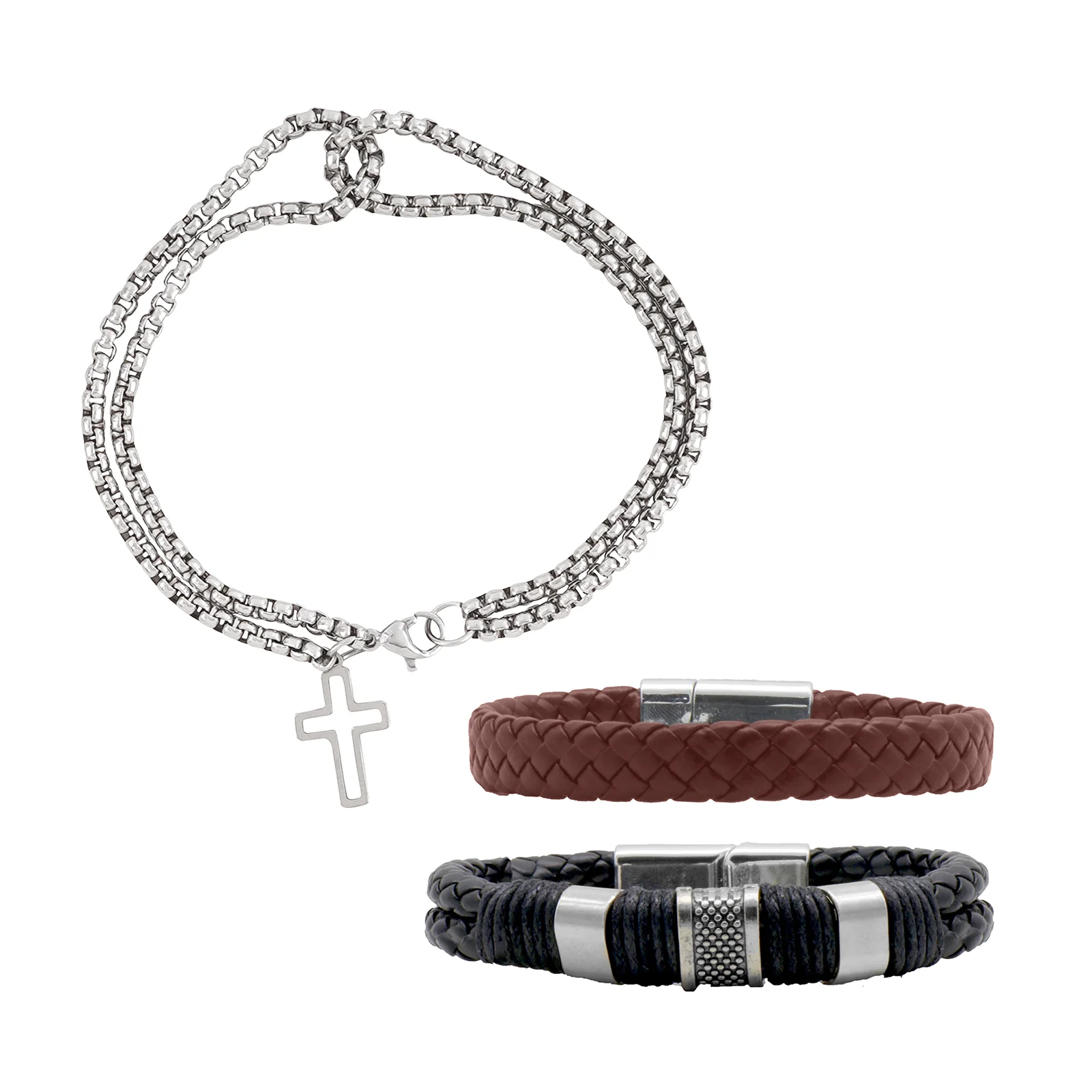 Sean Set of 3  Mens Bracelet Set - Image 2