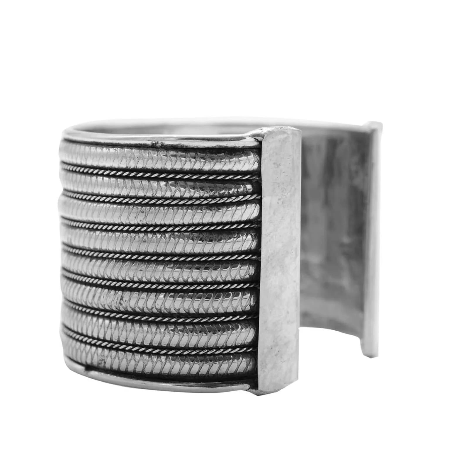 Seema Silver Oxidized Bracelet Cuff - Image 4