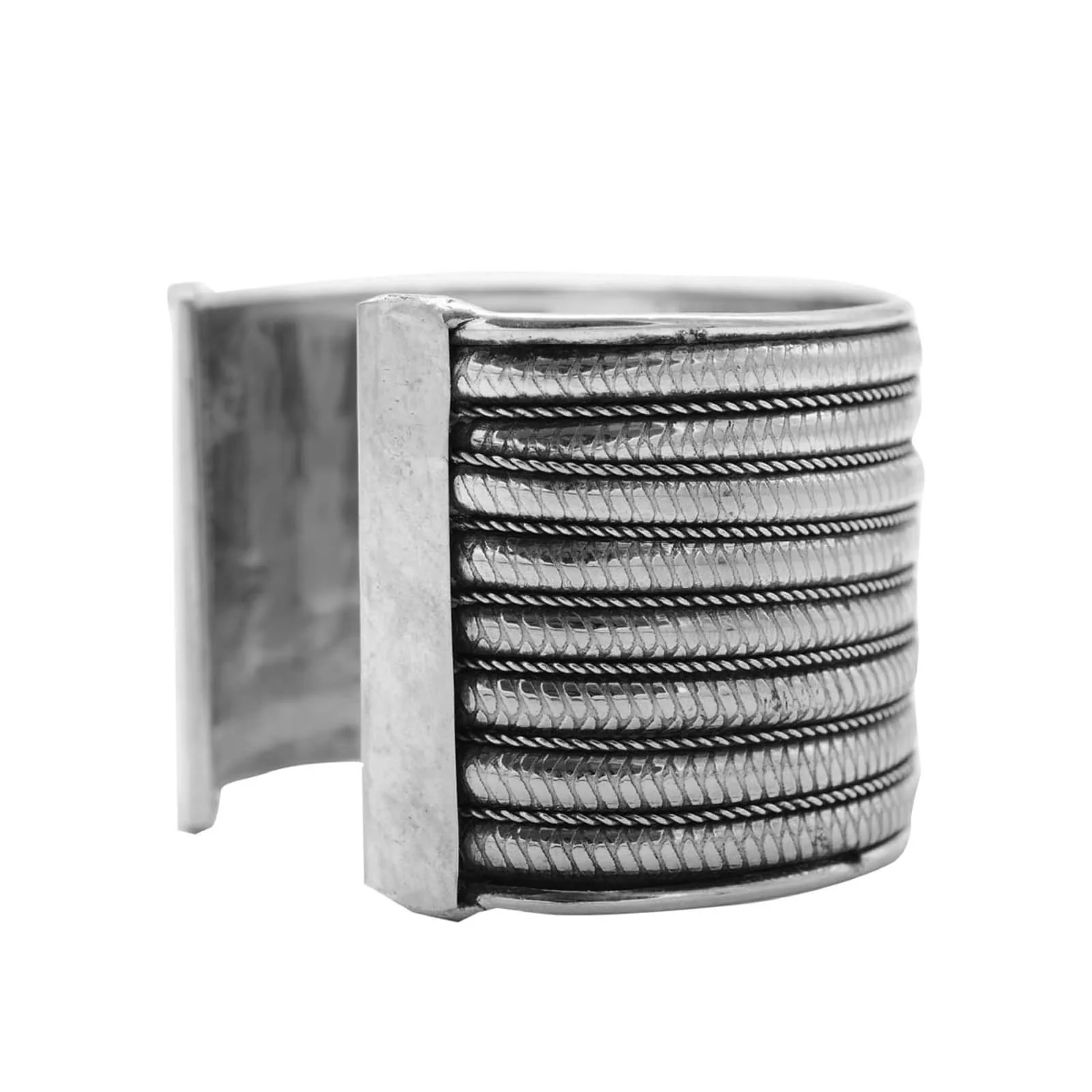 Seema Silver Oxidized Bracelet Cuff - Image 5