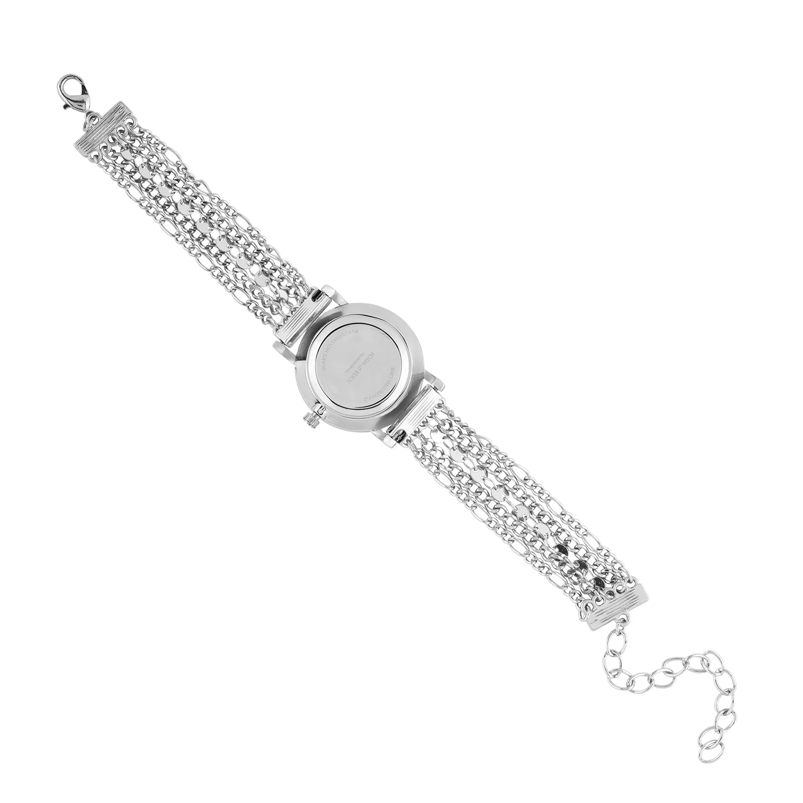 Seraphina White Small Dial Silver Chain Strap Women's Watch - Image 7