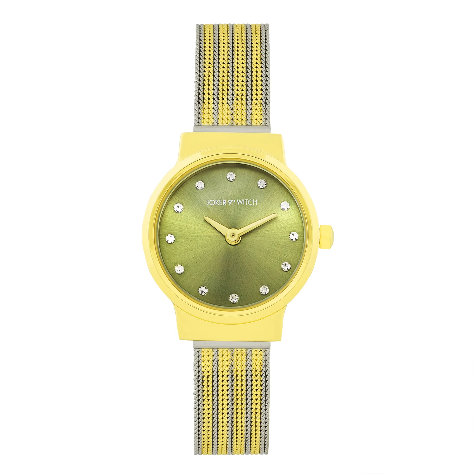Serena Olive Mini Dial Dual Tone Mesh Strap Women's Watch - Image 3