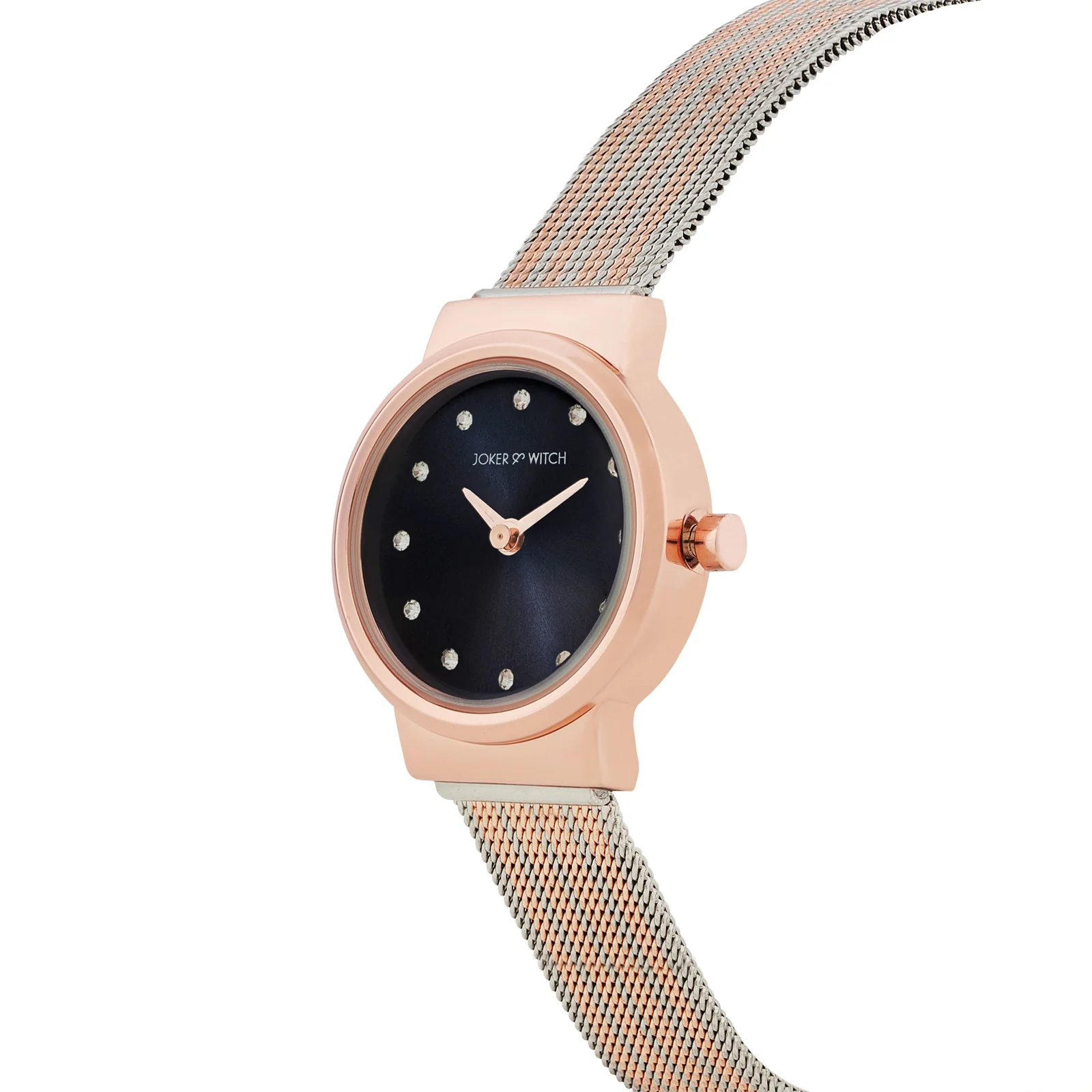 Serena Blue Mini Dial Dual Tone Mesh Strap Women's Watch - Image 4