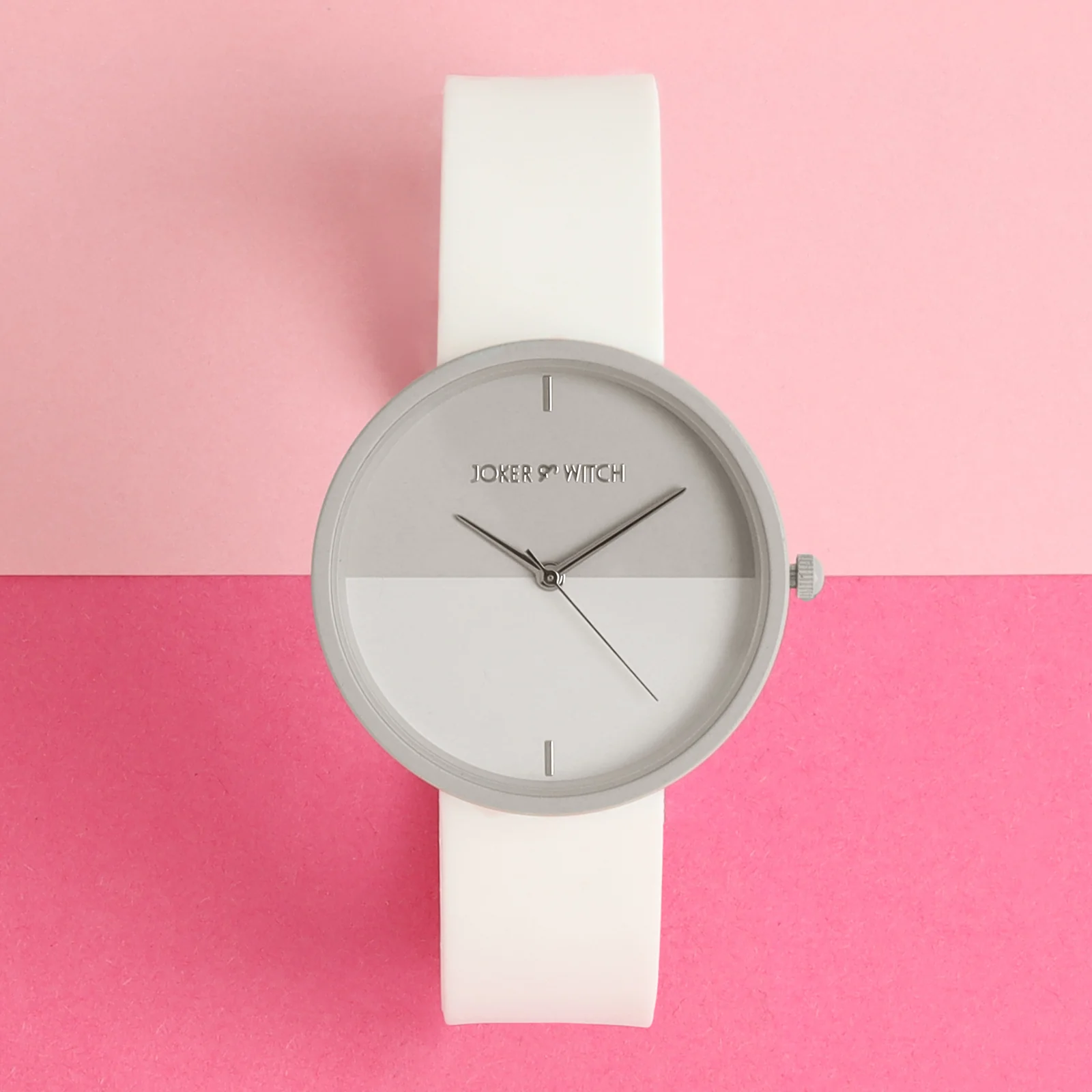 Duet Serenity Large Dial White Silicone Strap Unisex Watch - Image 3