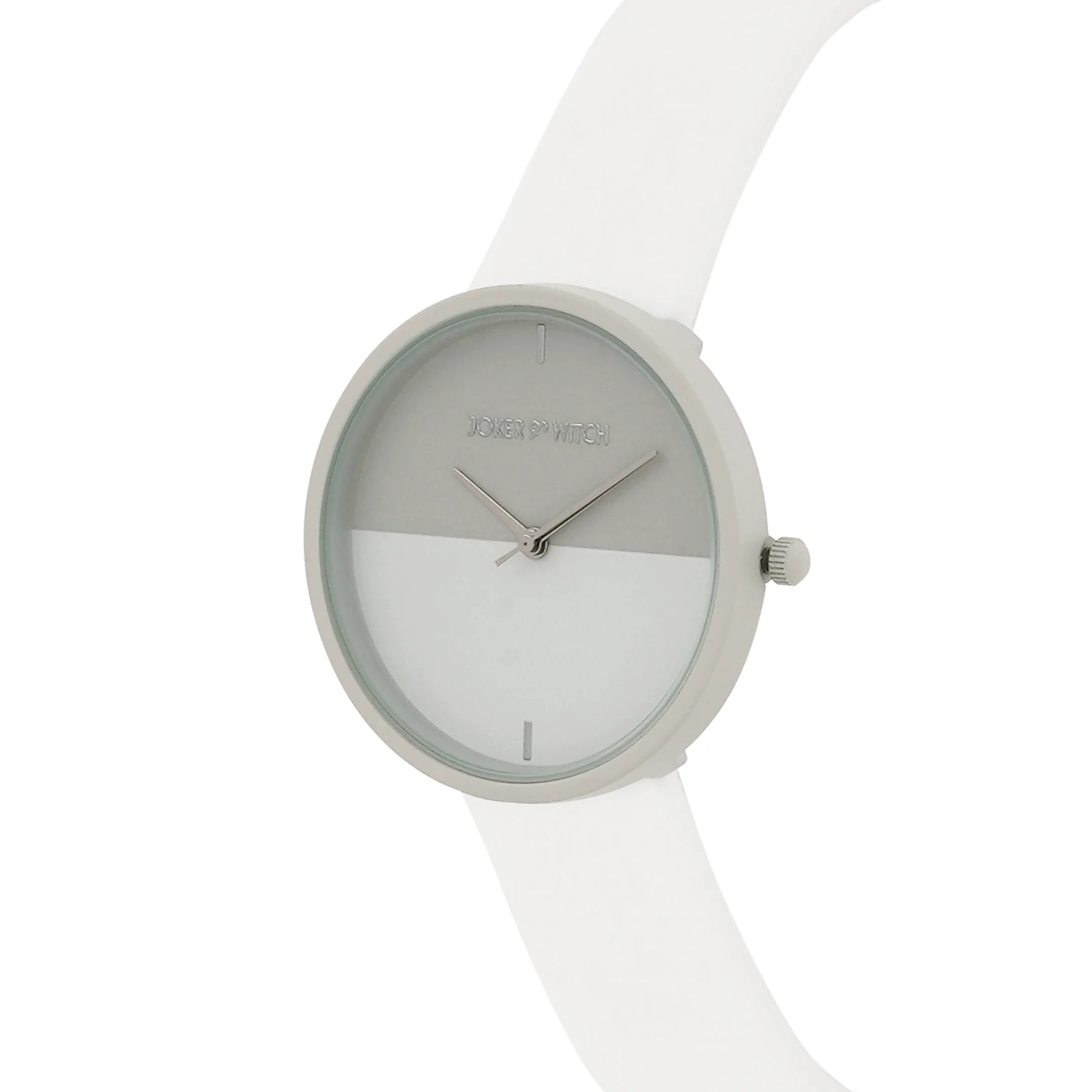 Duet Serenity Large Dial White Silicone Strap Unisex Watch - Image 4