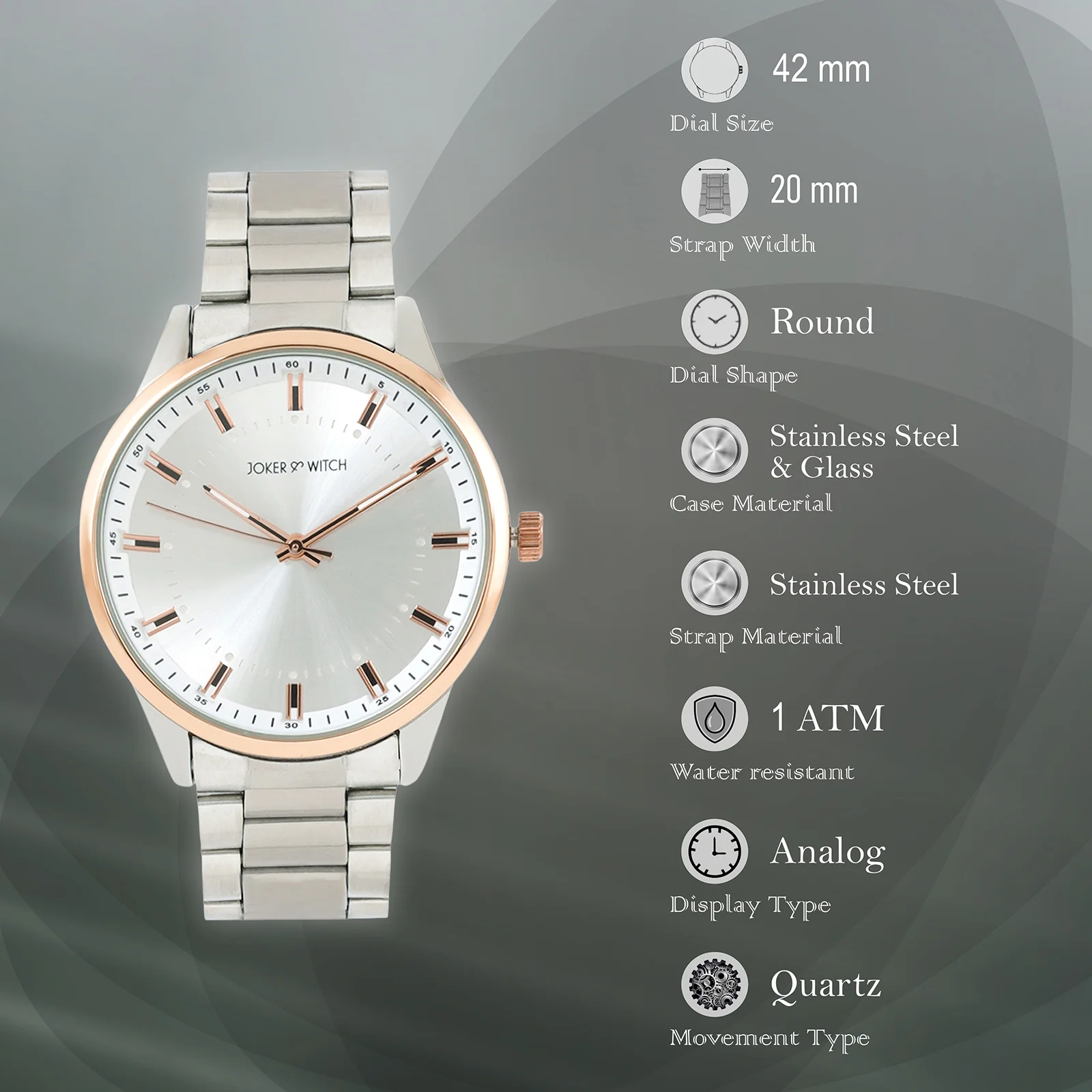 Shanghai Silver Large Dial Linked Chain Strap Men's Watch - Image 7