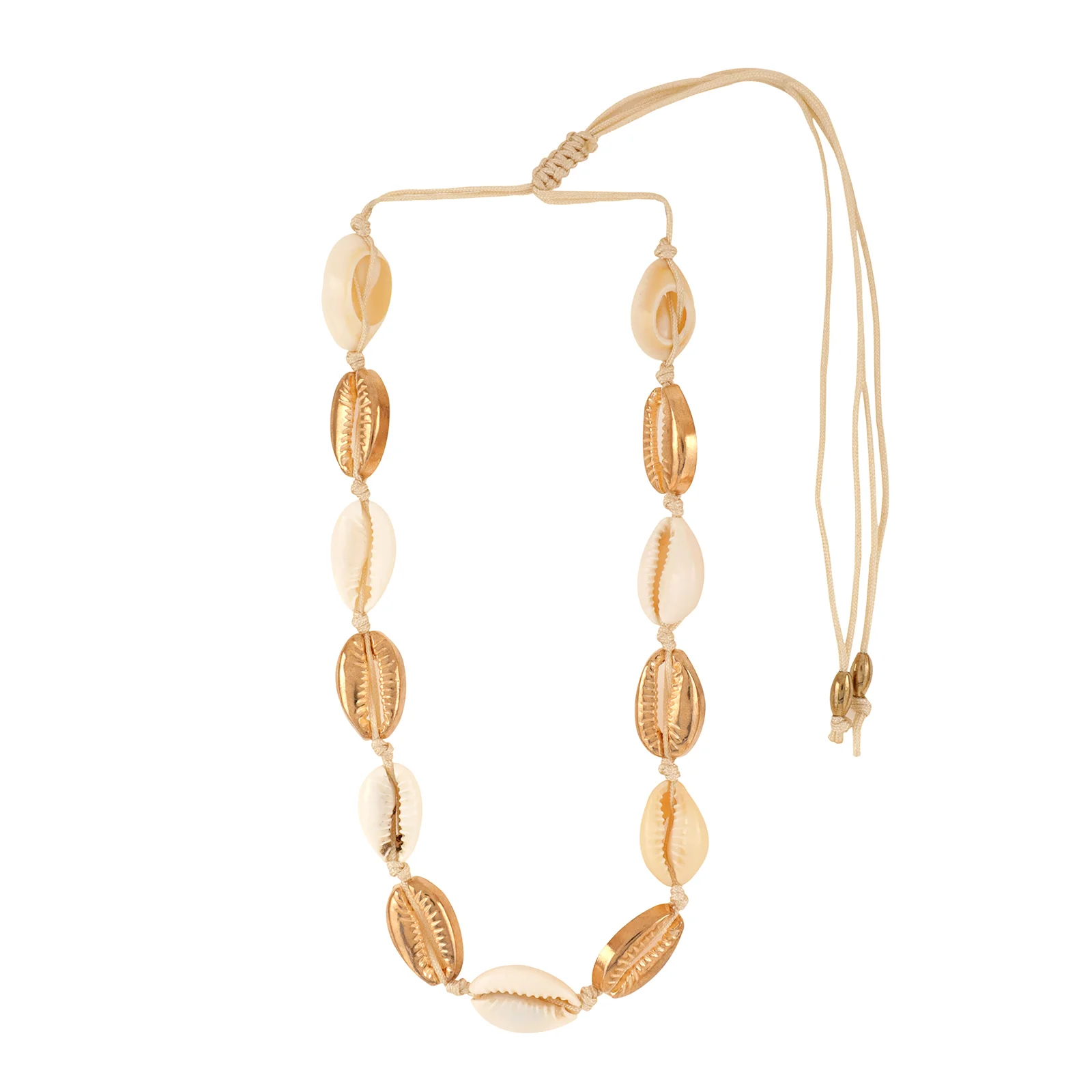 Shell Gold & White Choker Necklace - Image 2