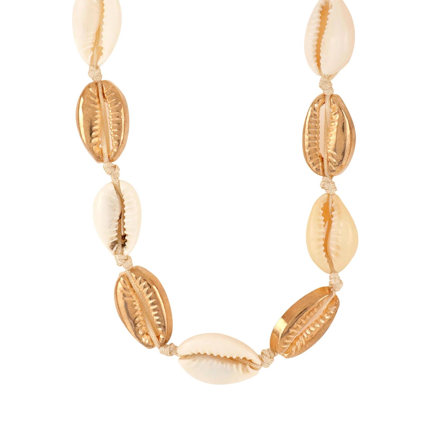 Shell Gold & White Choker Necklace - Image 3