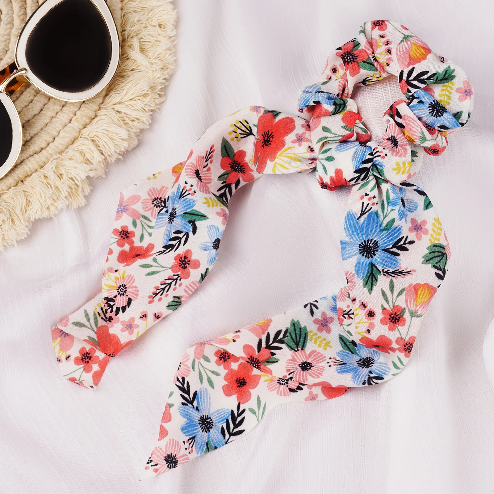 Shilon Floral Scarf Scrunchie - Image 2