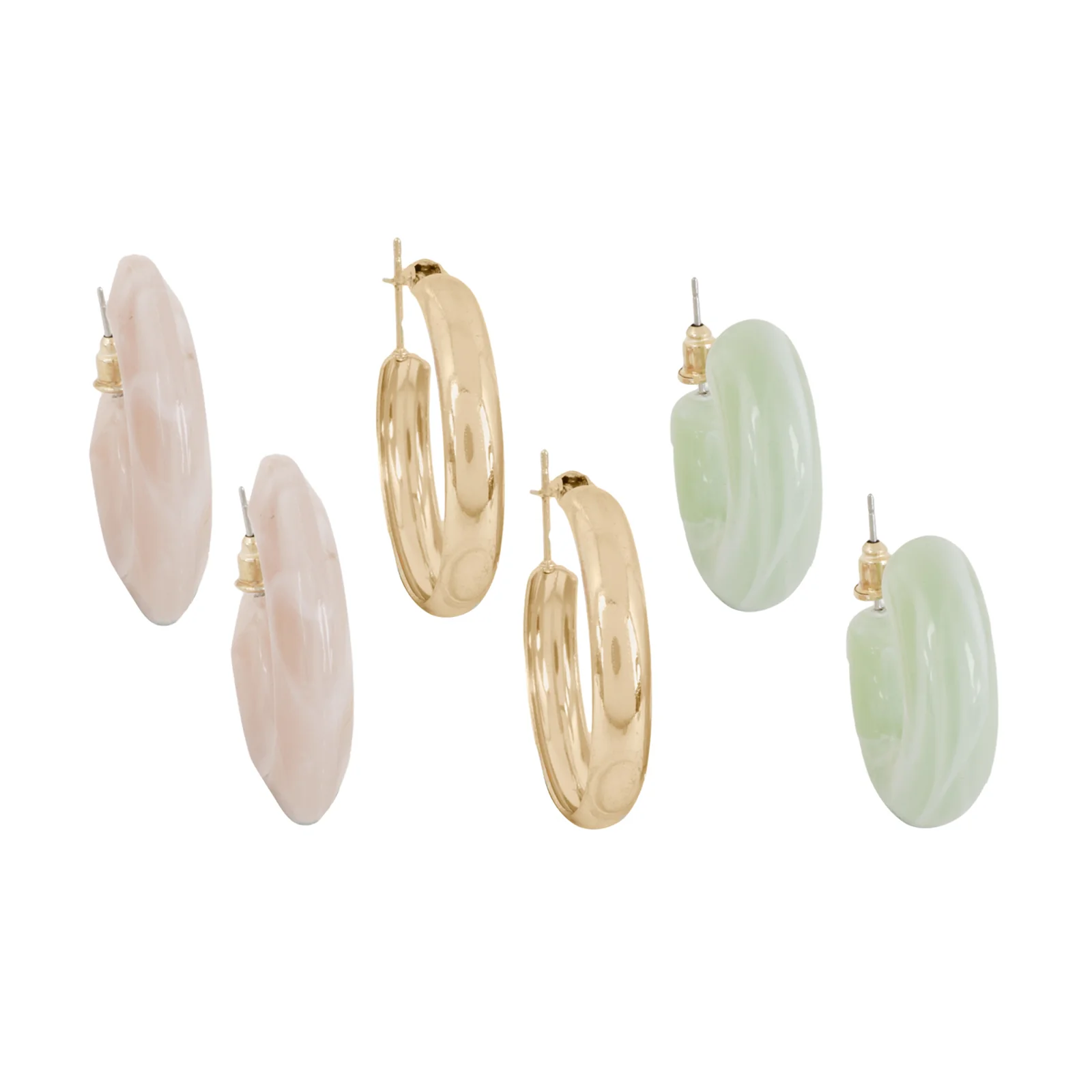 Bewitched Shine On Set of 3 Multi Color Hoop Earrings - Image 3
