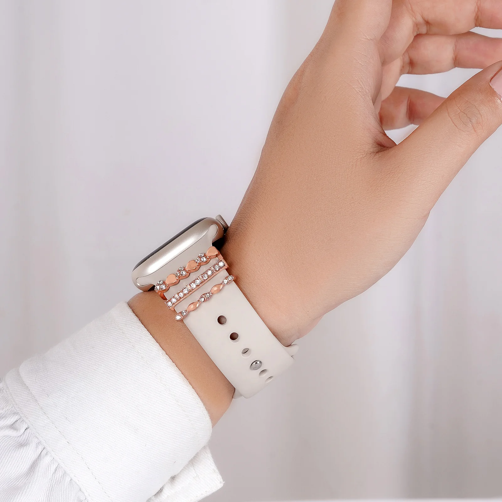 Shinning Diamonds Rosegold Ring Watch Charm - Image 2