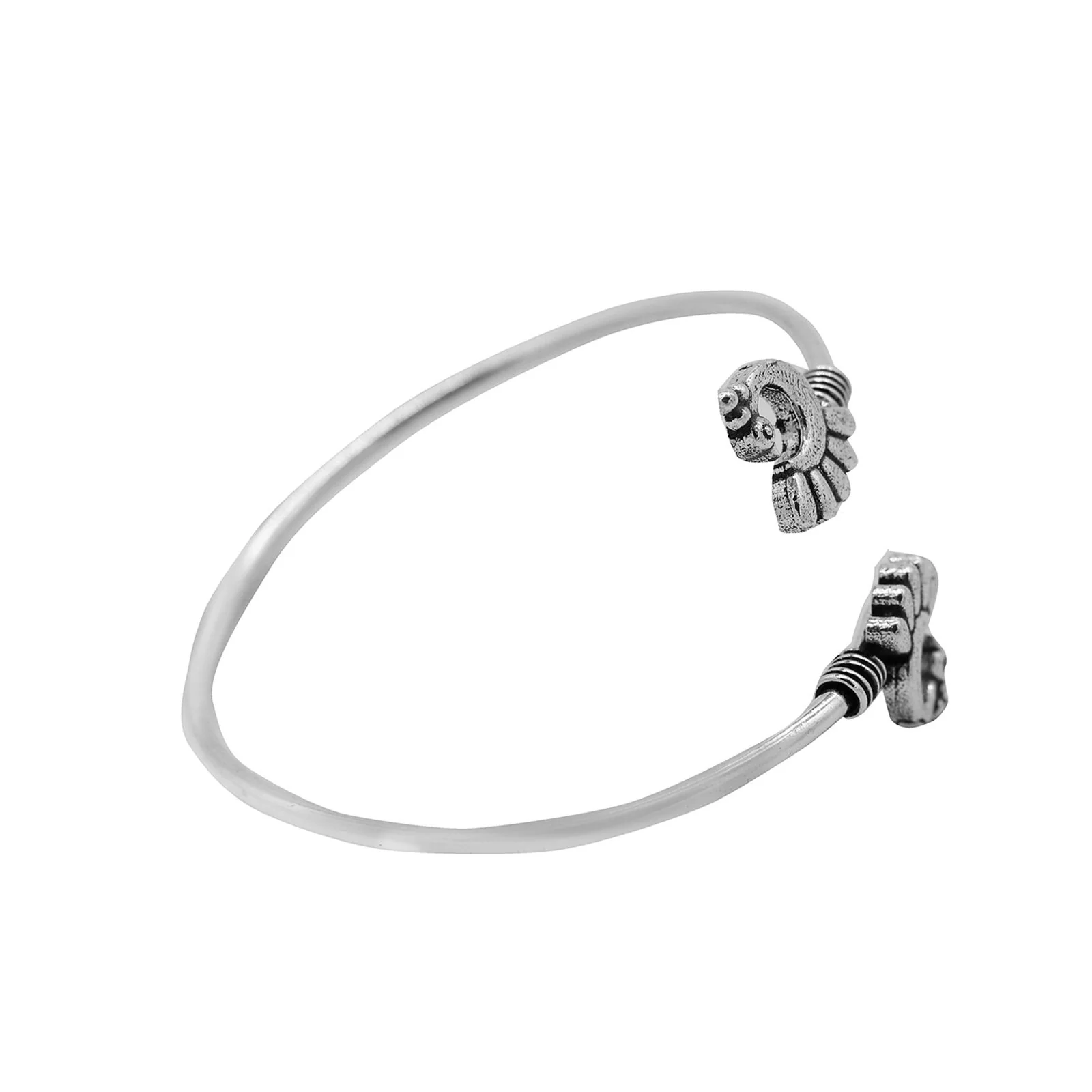 Shyla Peacock Silver Oxidized Bracelet - Image 5