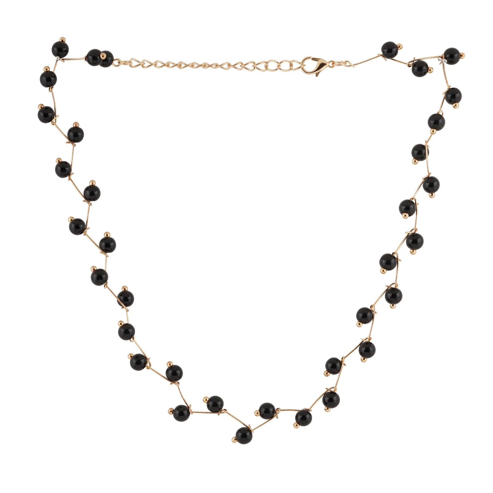 Sienaa Black Bead Necklace - Image 3