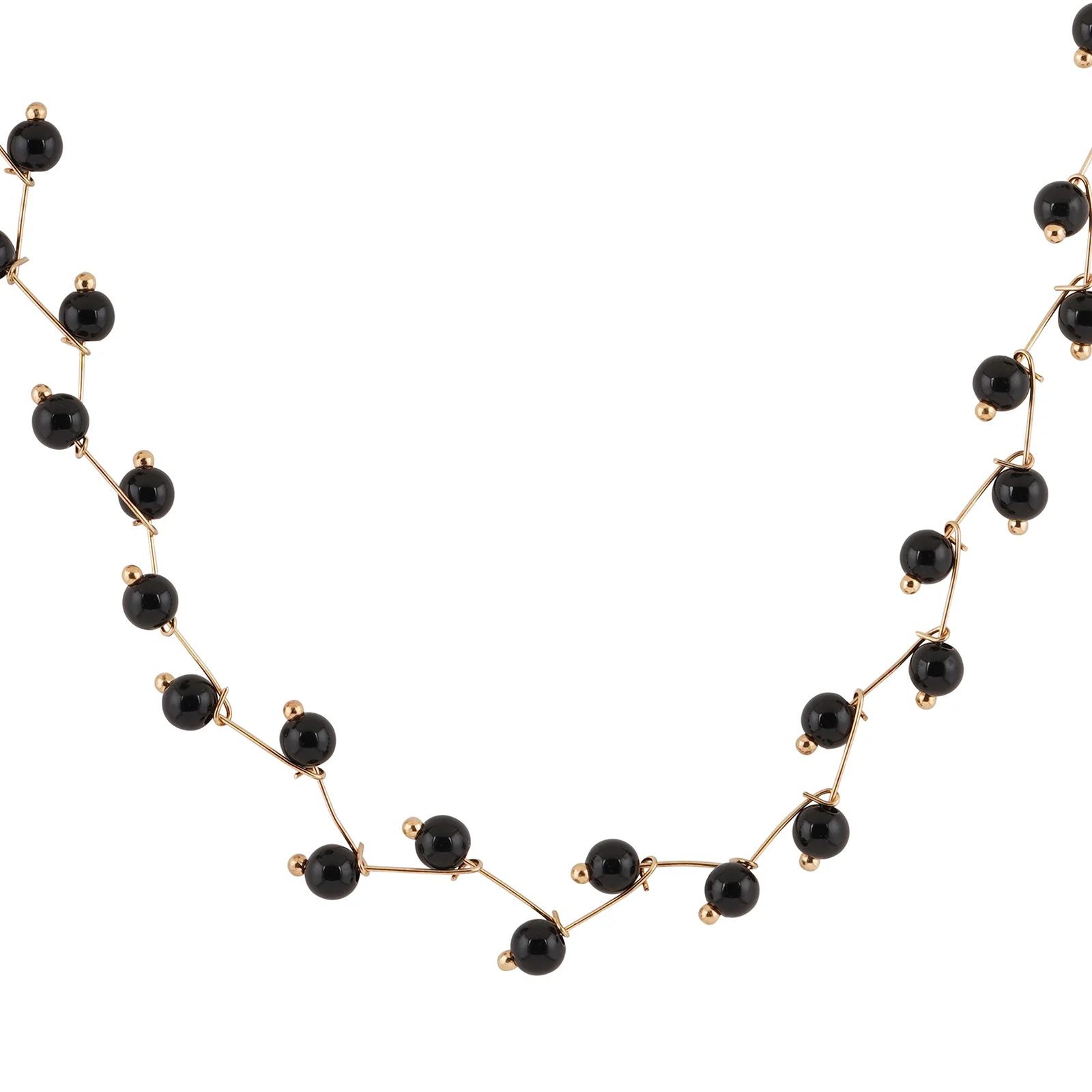 Sienaa Black Bead Necklace - Image 4