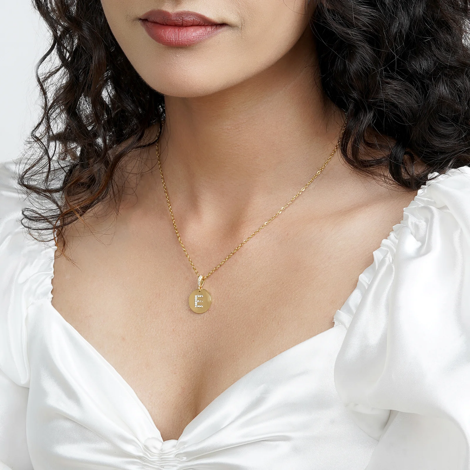 Silken Alphabet E Necklace - Image 2