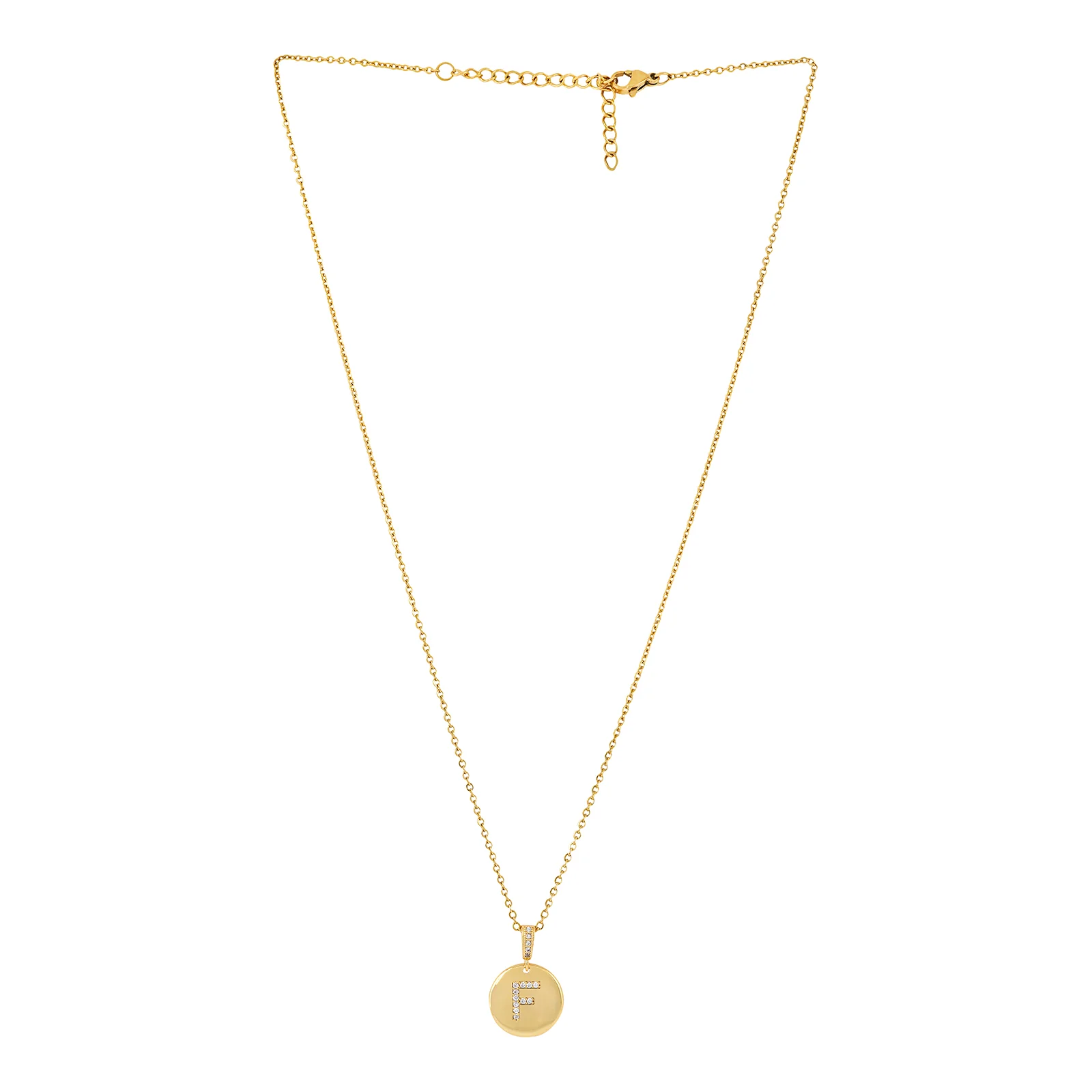 Silken Alphabet F Necklace - Image 3