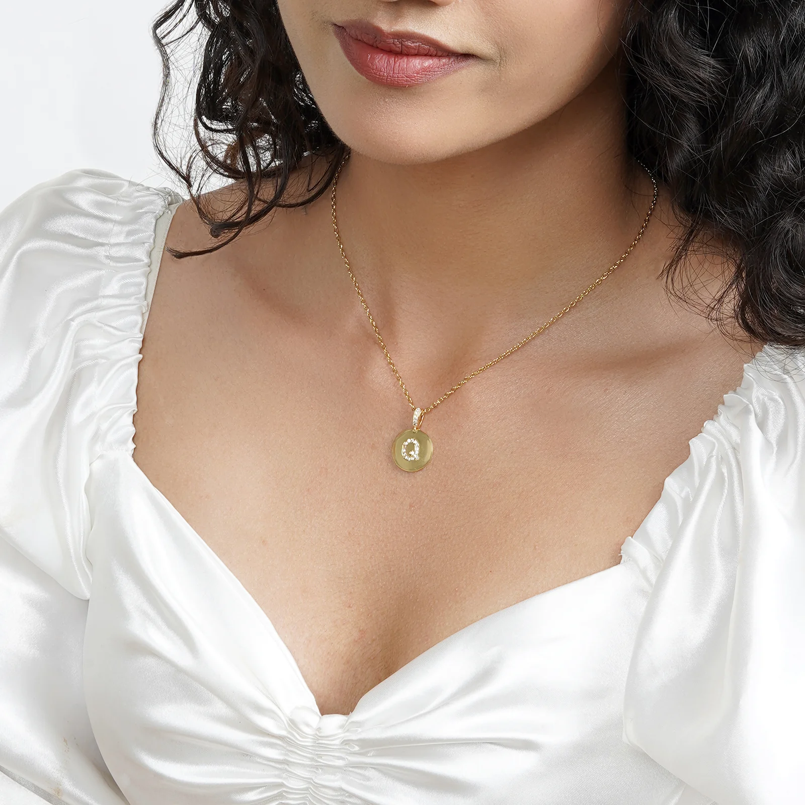 Silken Alphabet Q Necklace - Image 2
