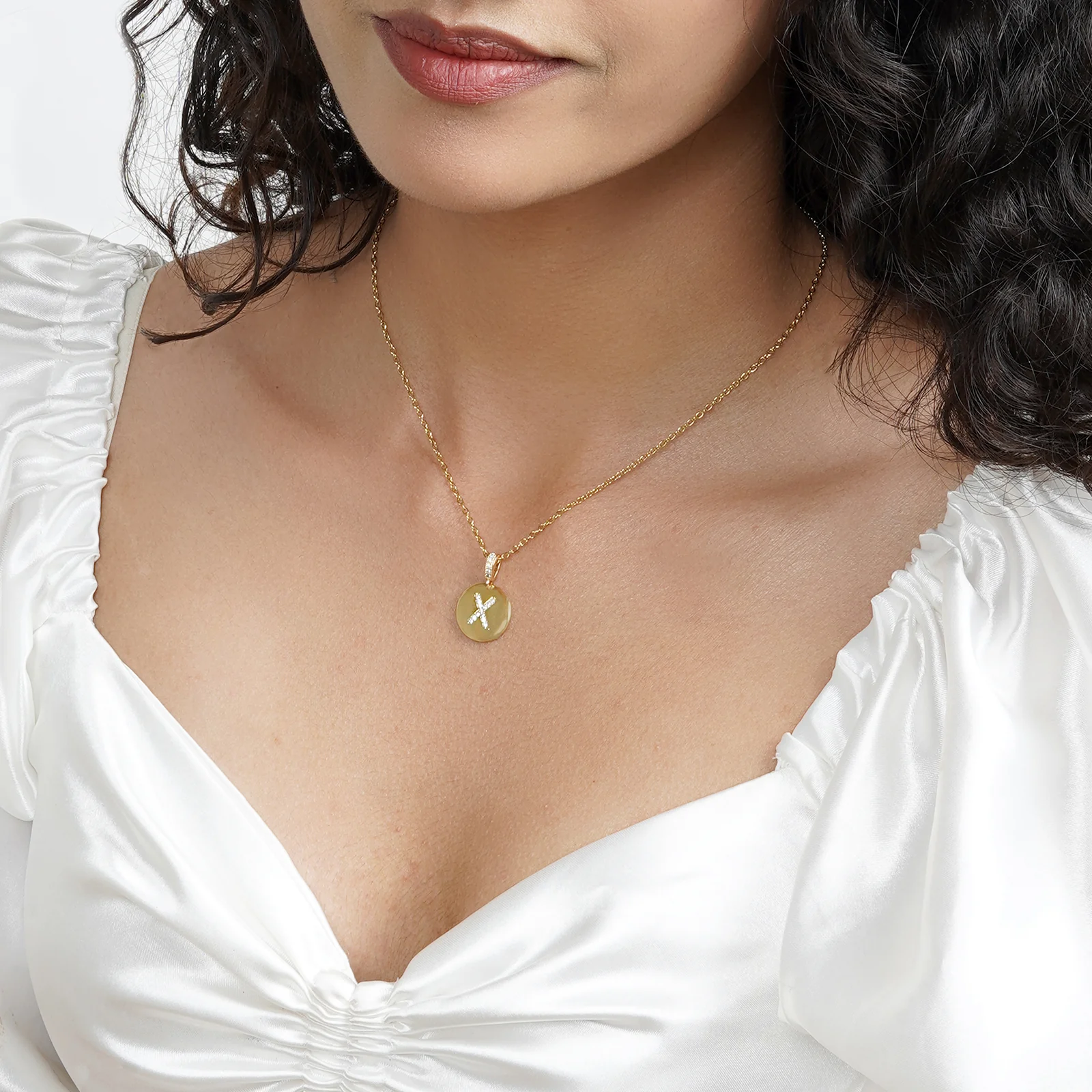Silken Alphabet X Necklace - Image 2