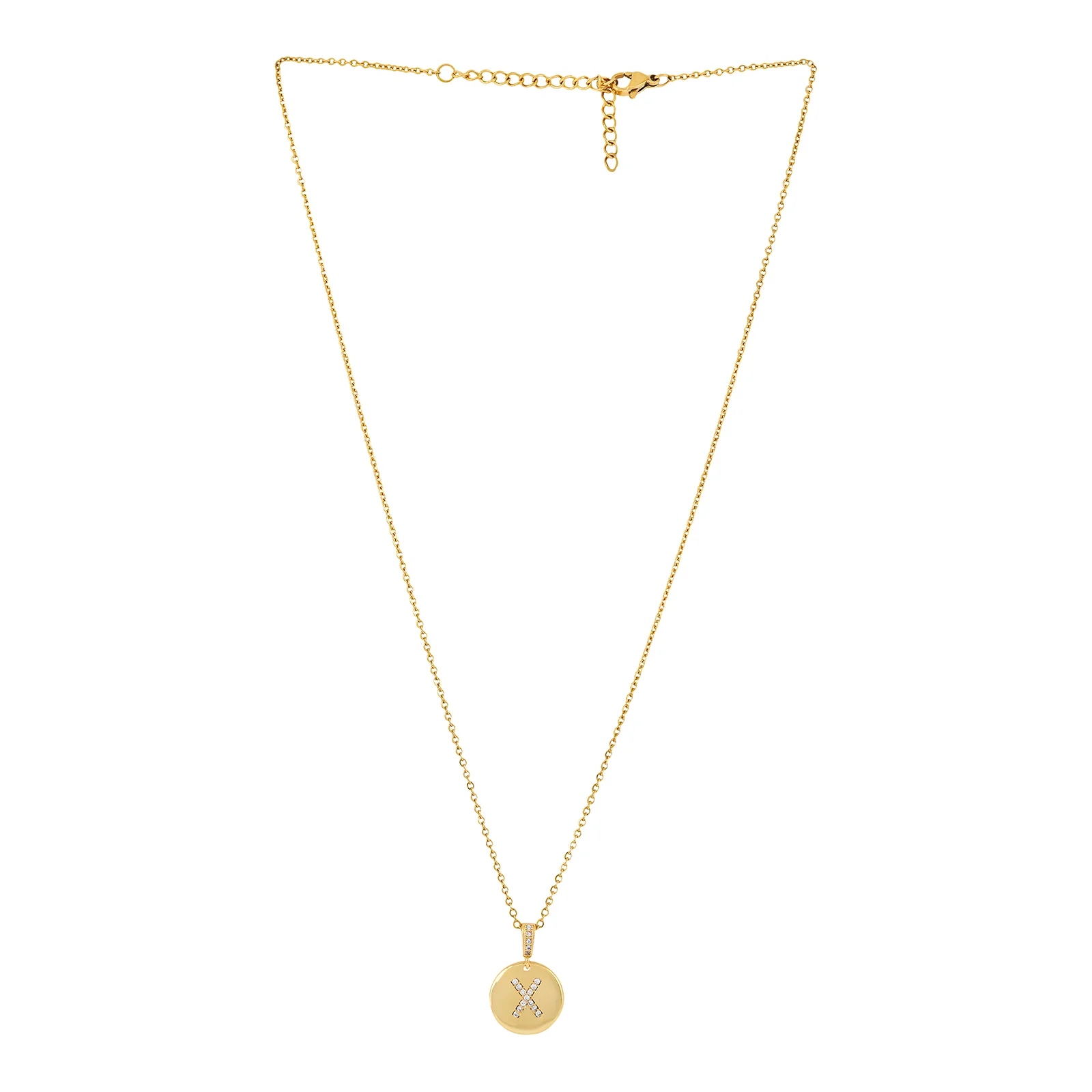 Silken Alphabet X Necklace - Image 3