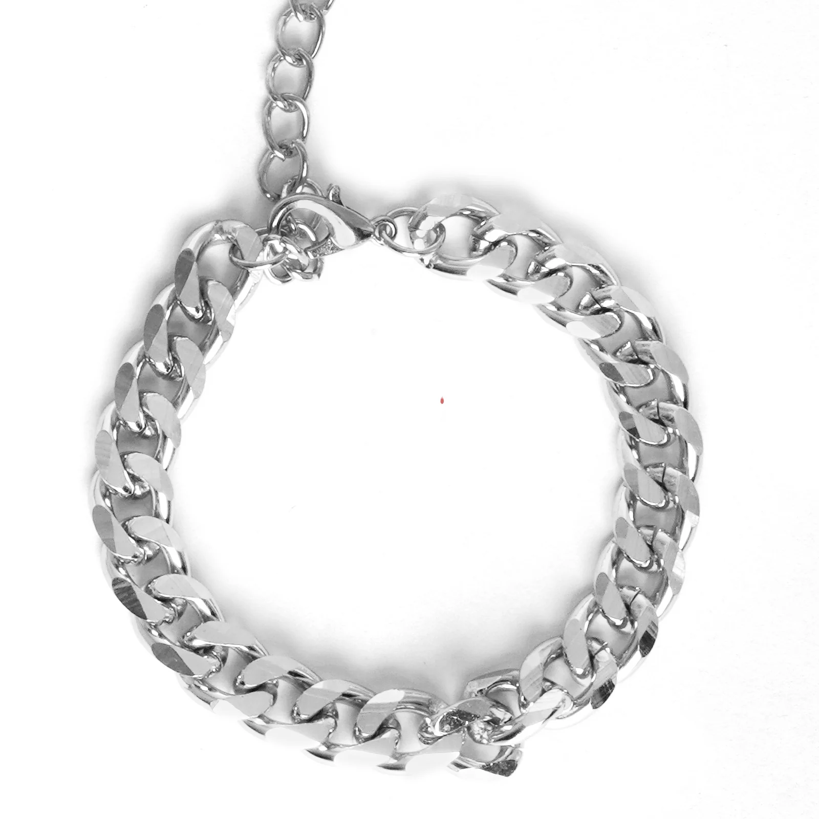 Silver Chunky Chain Link Set of 3 Bracelets - Image 4