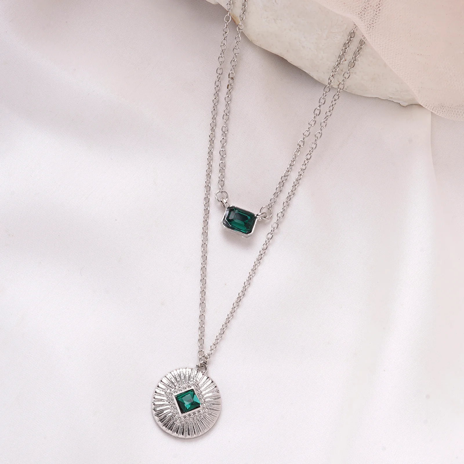 Bewitched Silver Sage Layered Necklace - Image 2