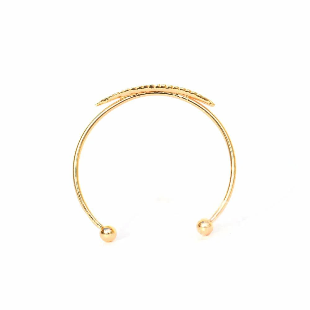 Single Leaf Gold Bracelet - Image 6