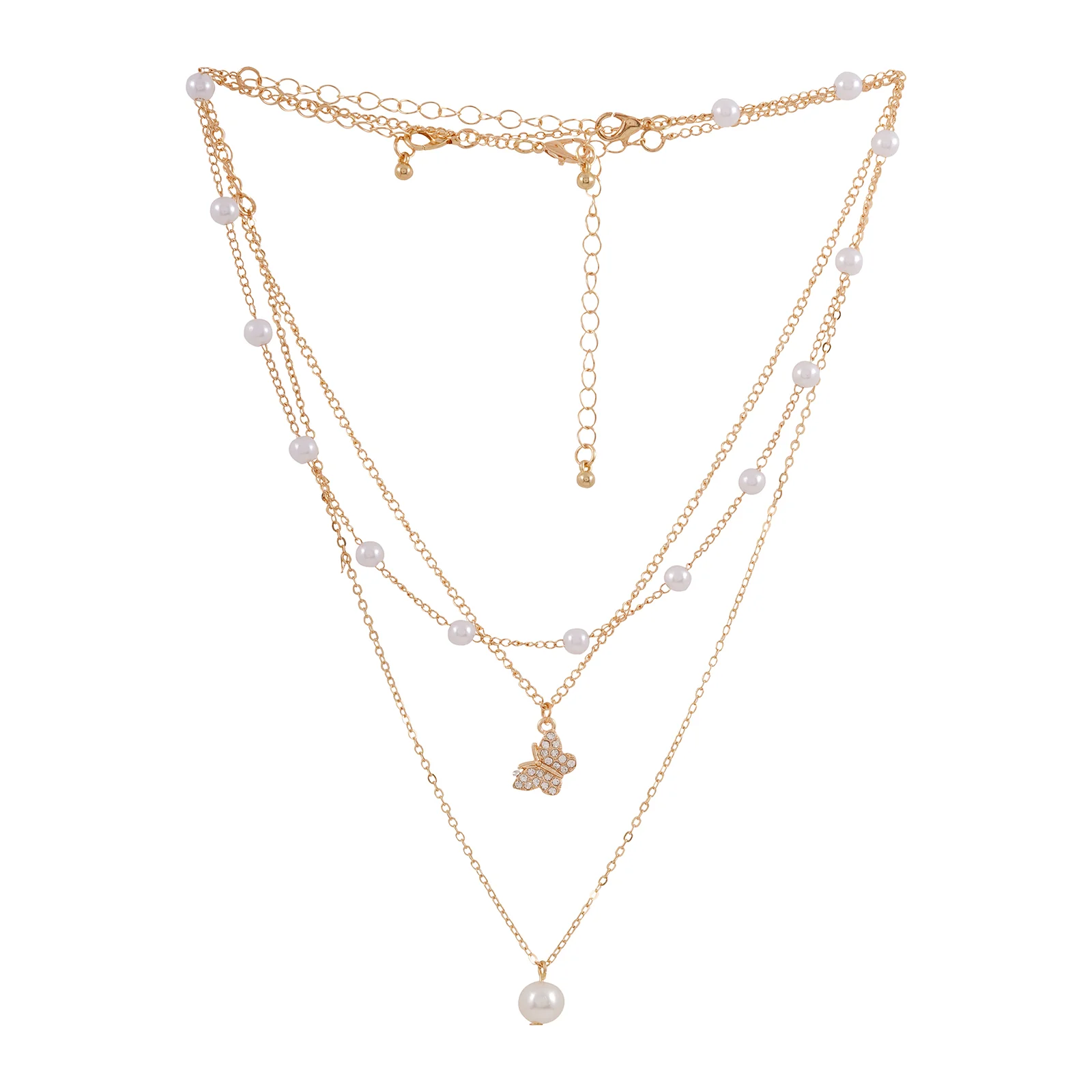 Sirena Pearl Gold Necklace - Image 3