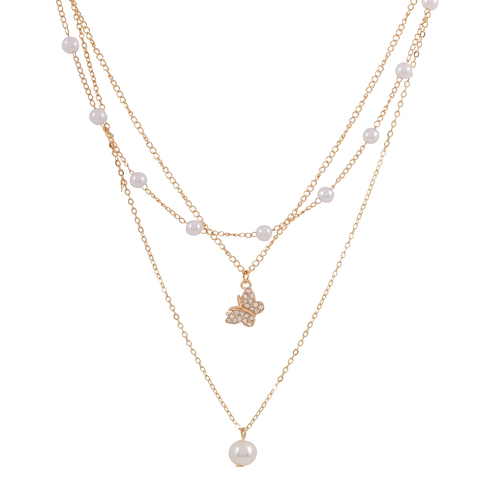 Sirena Pearl Gold Necklace - Image 4