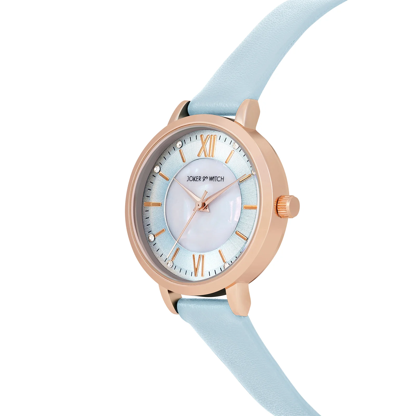 Skyfall Blue and MOP Medium Dial Blue PU Strap Women's Watch - Image 4