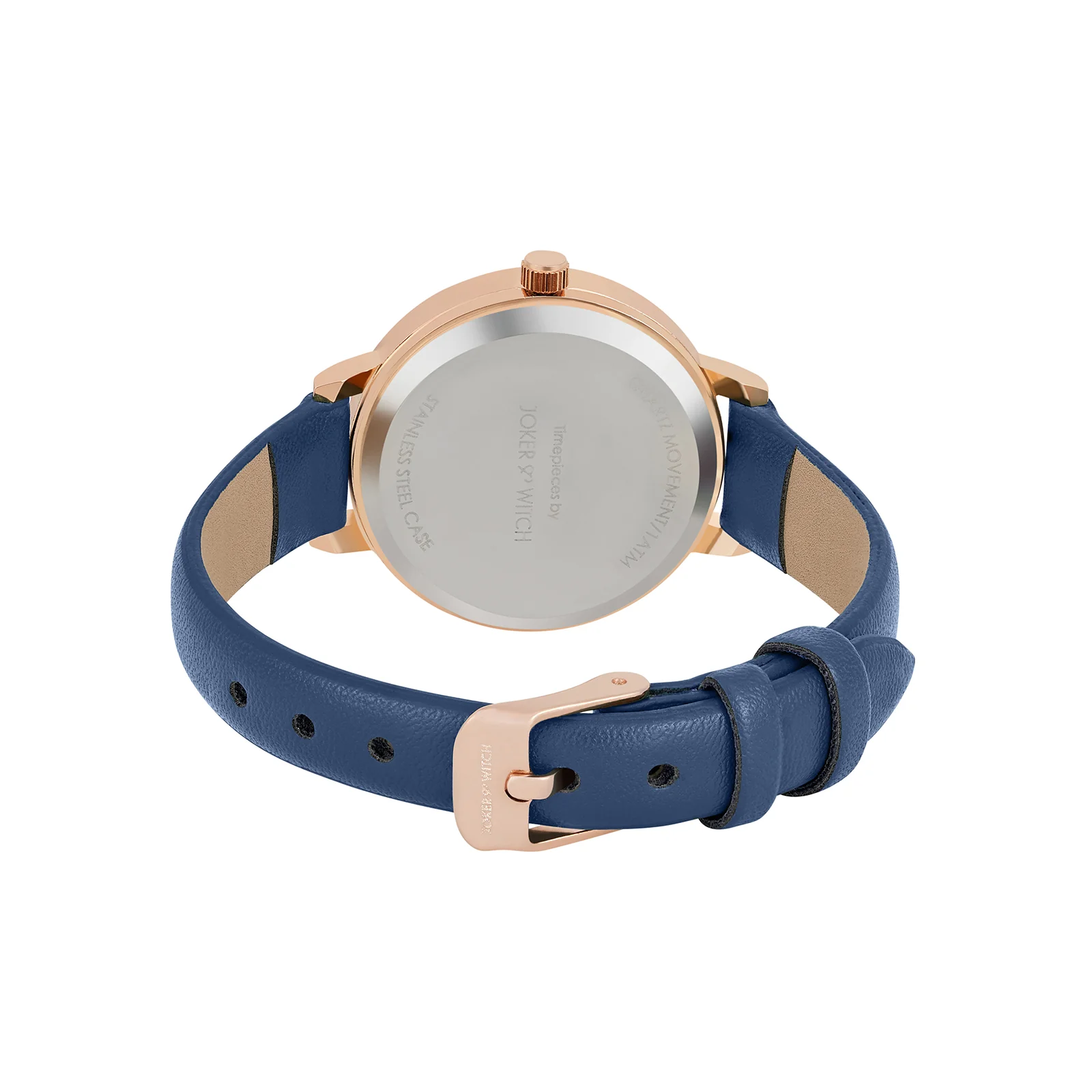 Skyfall Dark Blue and MOP Medium Dial Dark Blue PU Strap Women's Watch - Image 6