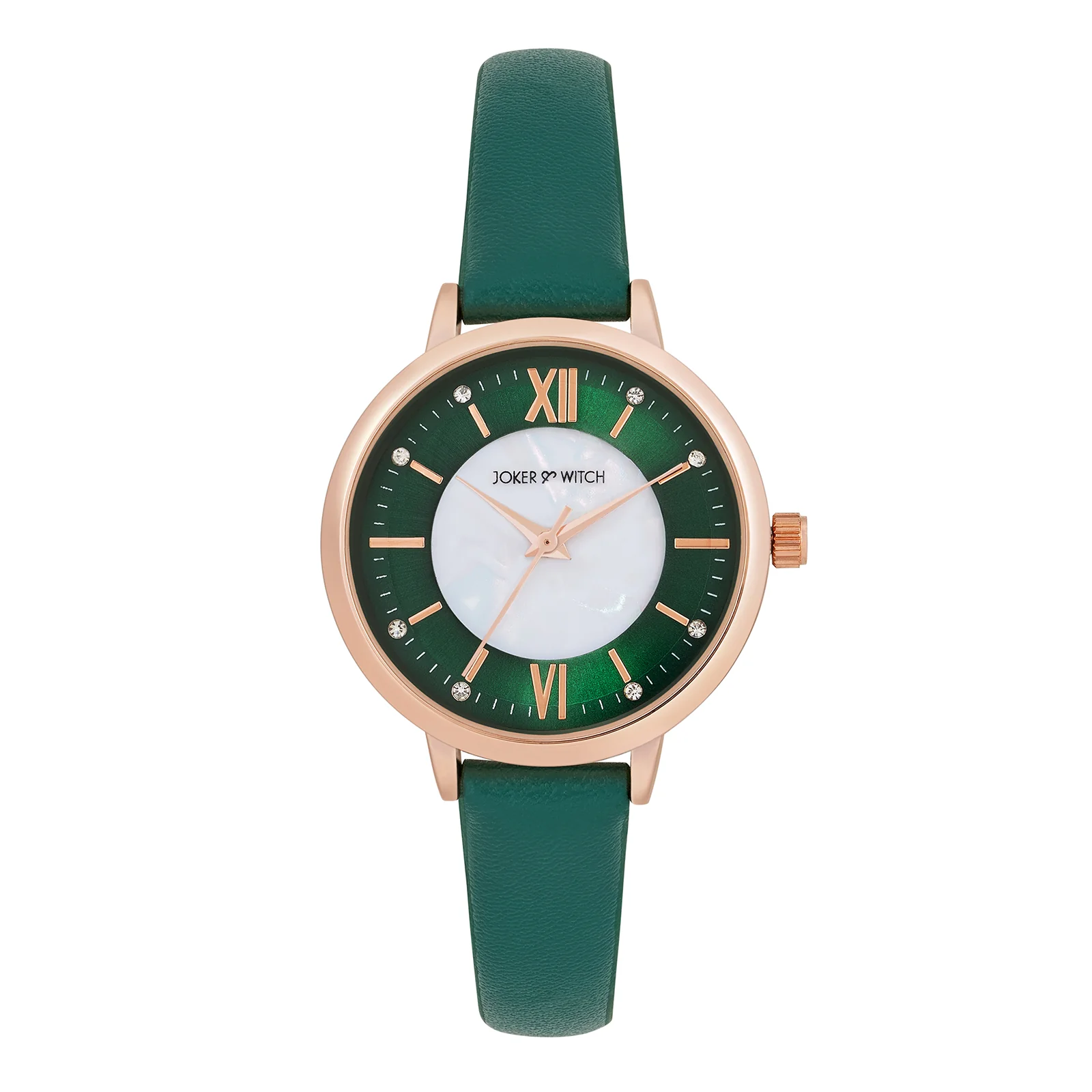 Skyfall Green and MOP Medium Dial Green PU Strap Women's Watch - Image 3
