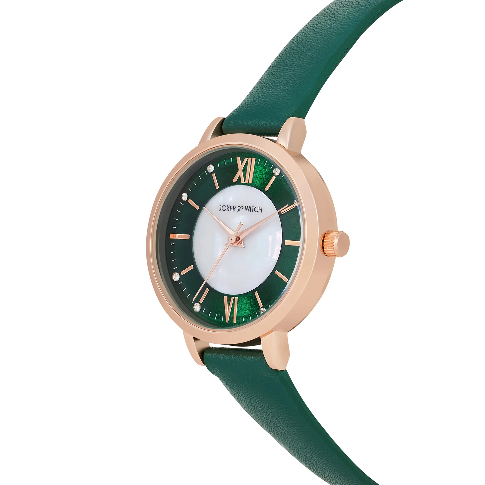 Skyfall Green and MOP Medium Dial Green PU Strap Women's Watch - Image 4
