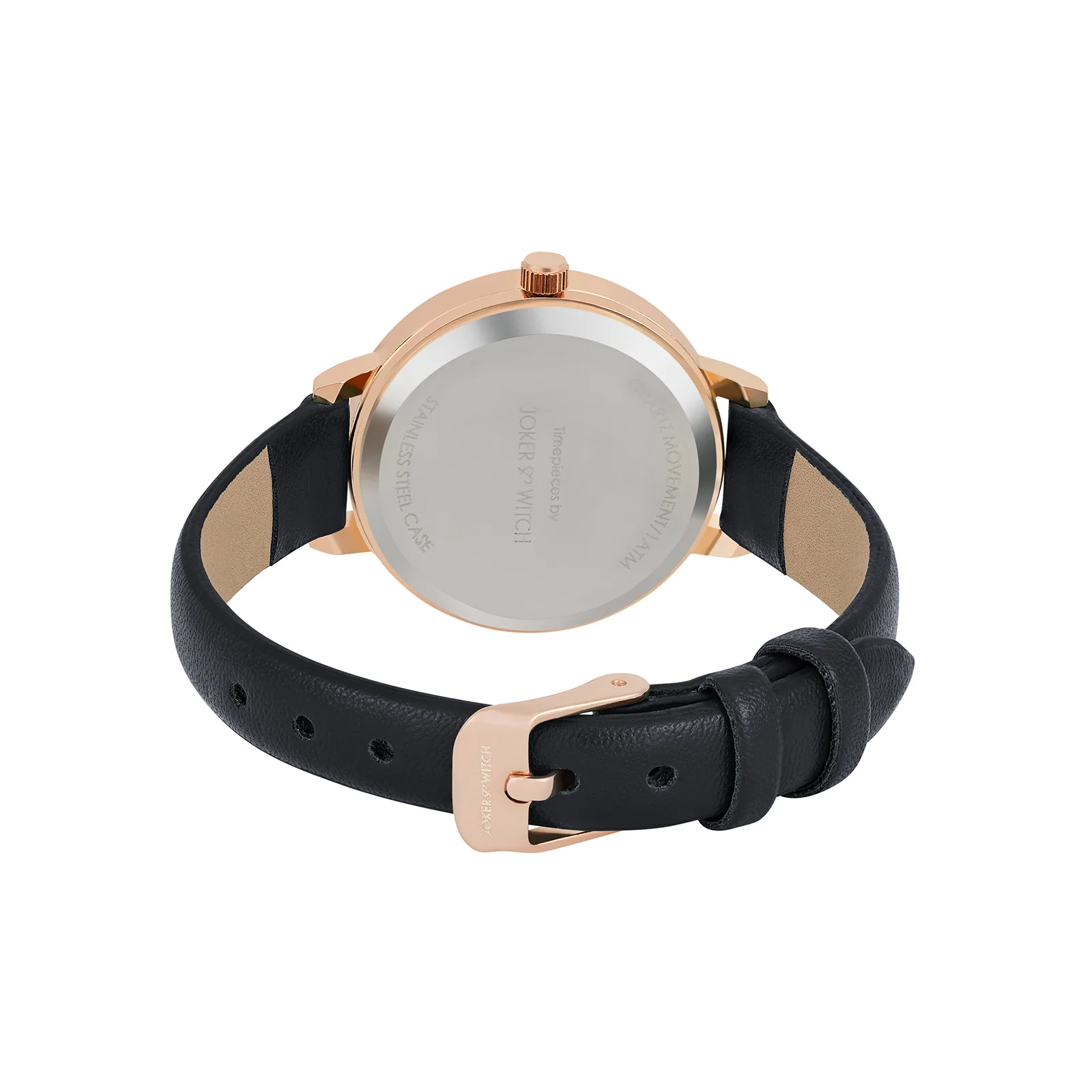 Skyfall White and MOP Medium Dial Black PU Strap Women's Watch - Image 6