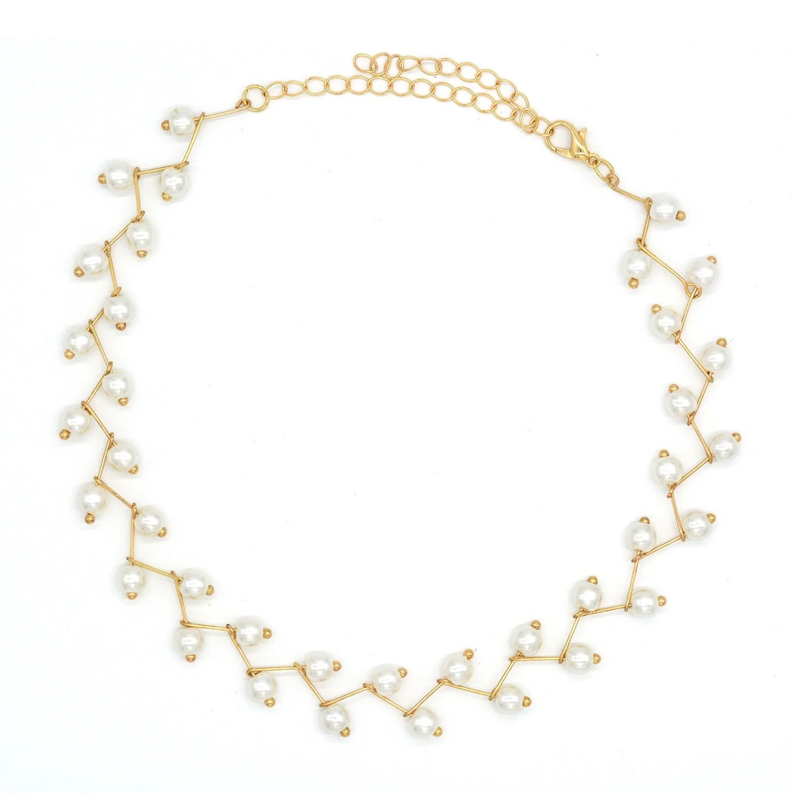 Pearl Bar Gold Choker - Image 2