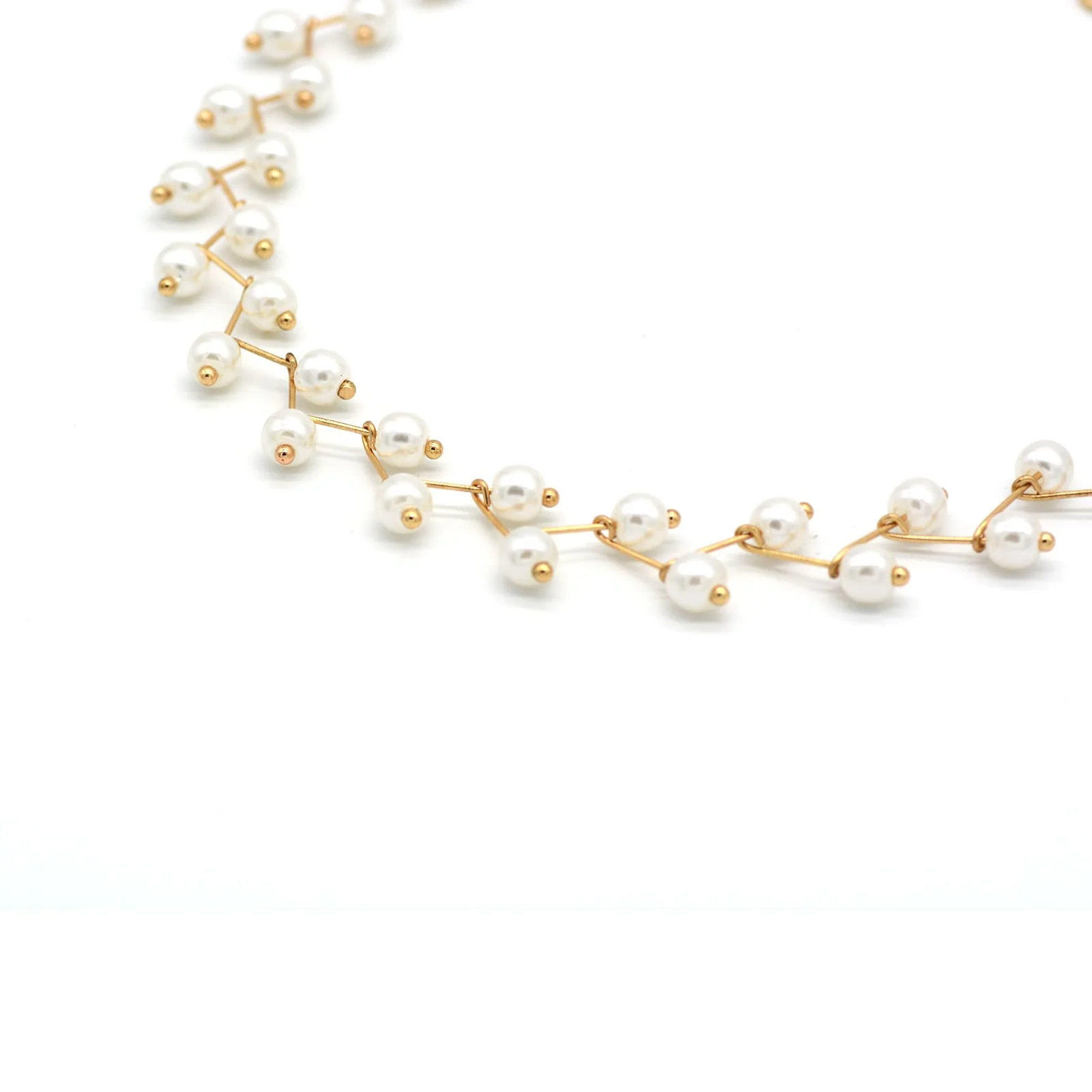 Pearl Bar Gold Choker - Image 3