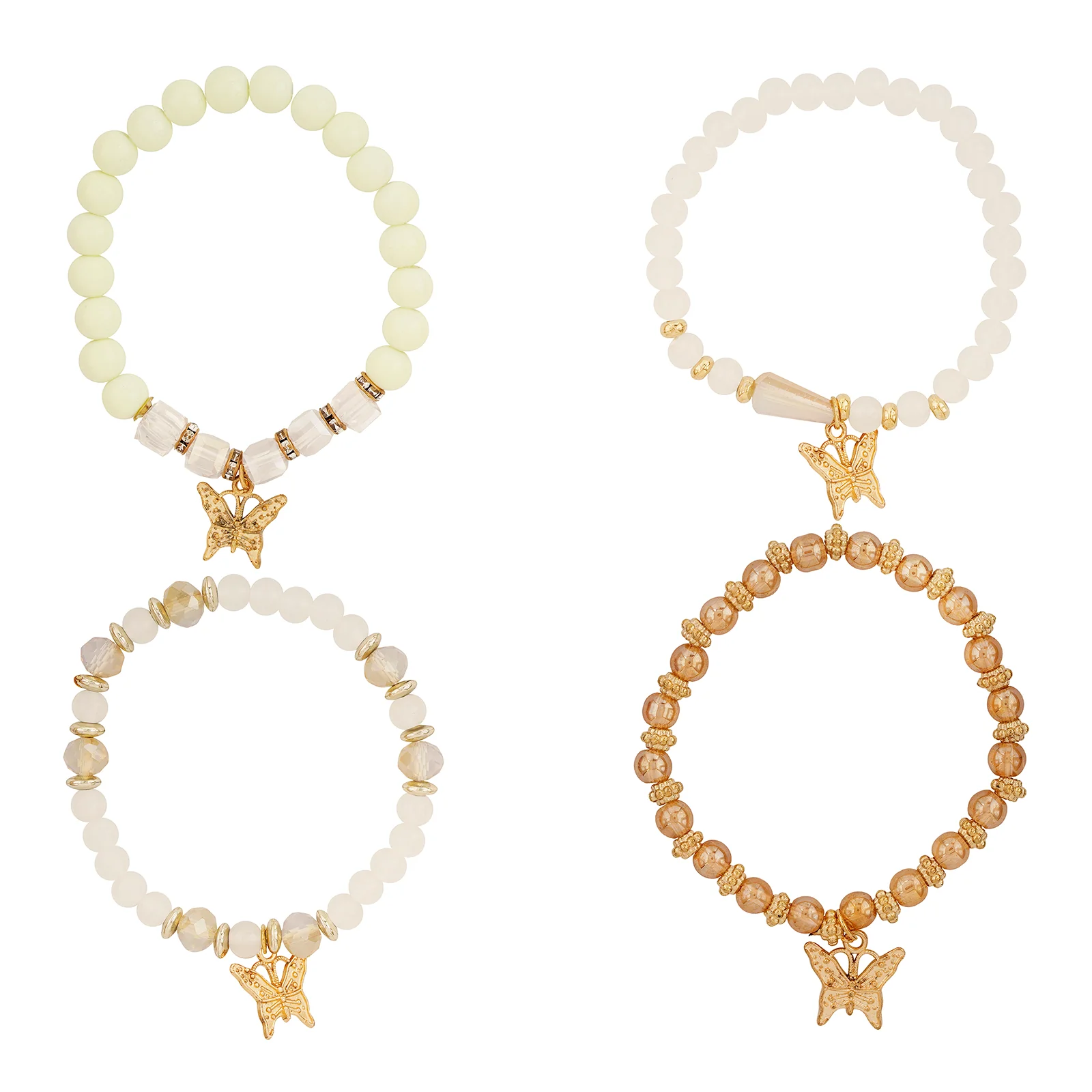 So High School Cream Beaded Bracelet - Image 3