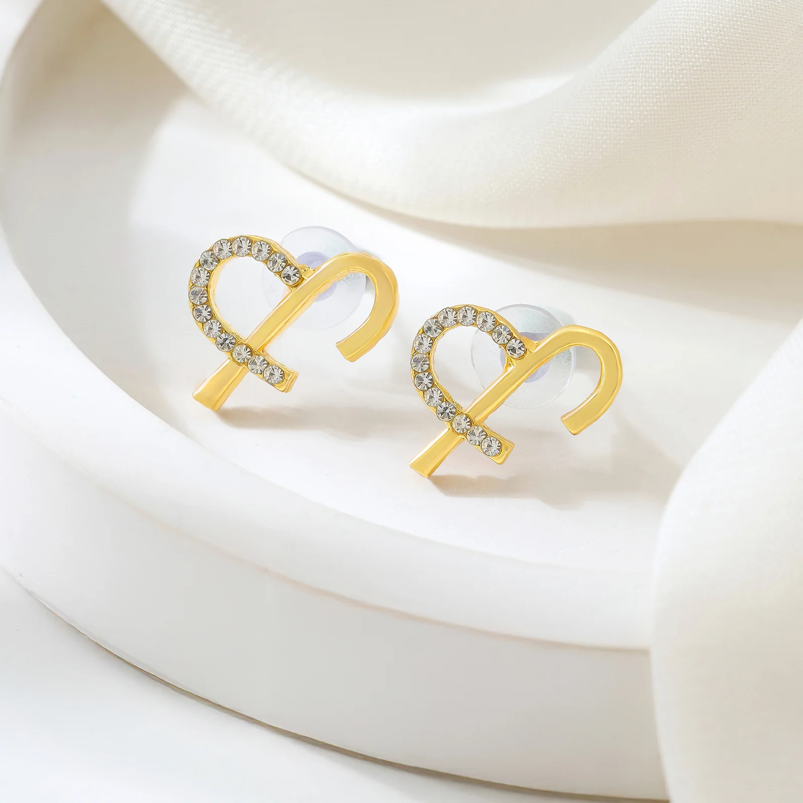 Solara Monogram Gold Earring - Image 2