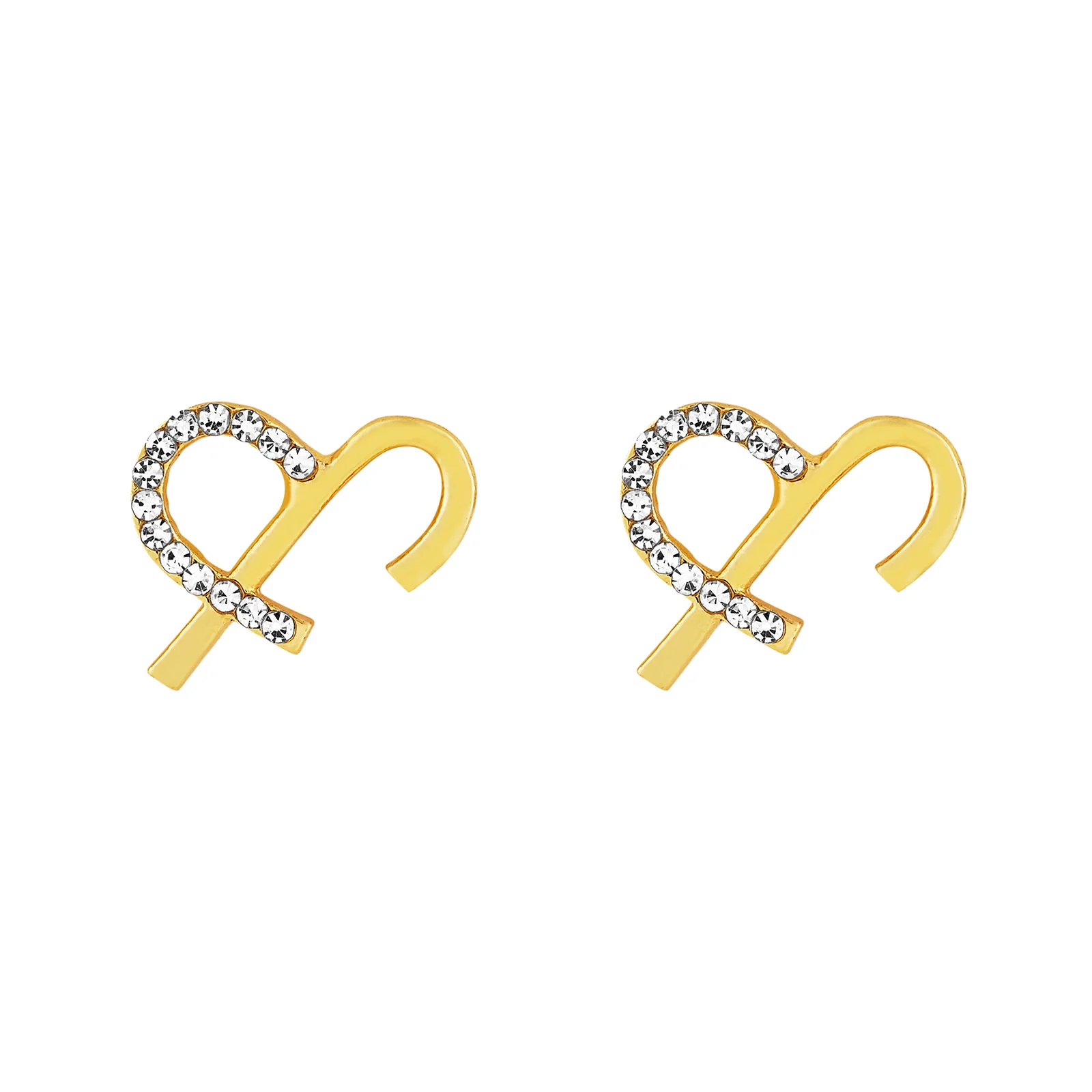 Solara Monogram Gold Earring - Image 3