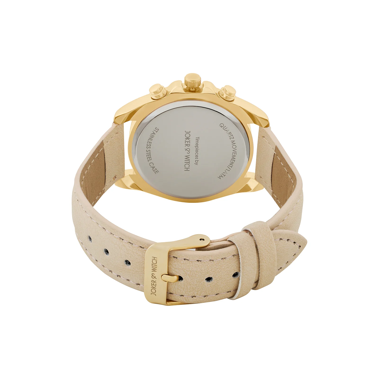 Soleil Silver Medium Dial Beige PU Strap Women's Watch - Image 6