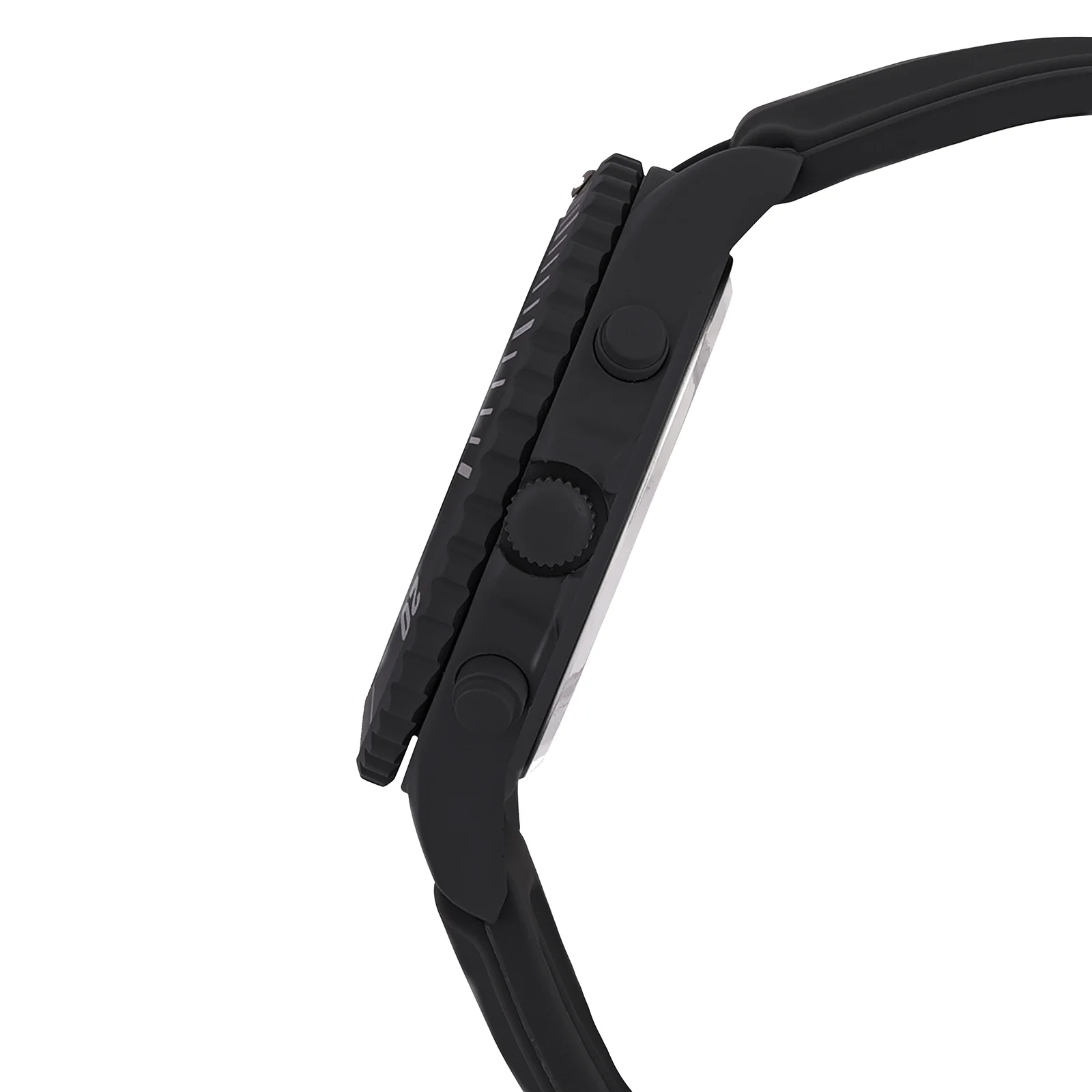 Spacey Black XLarge Dial Silicone Strap Men's Watch - Image 3