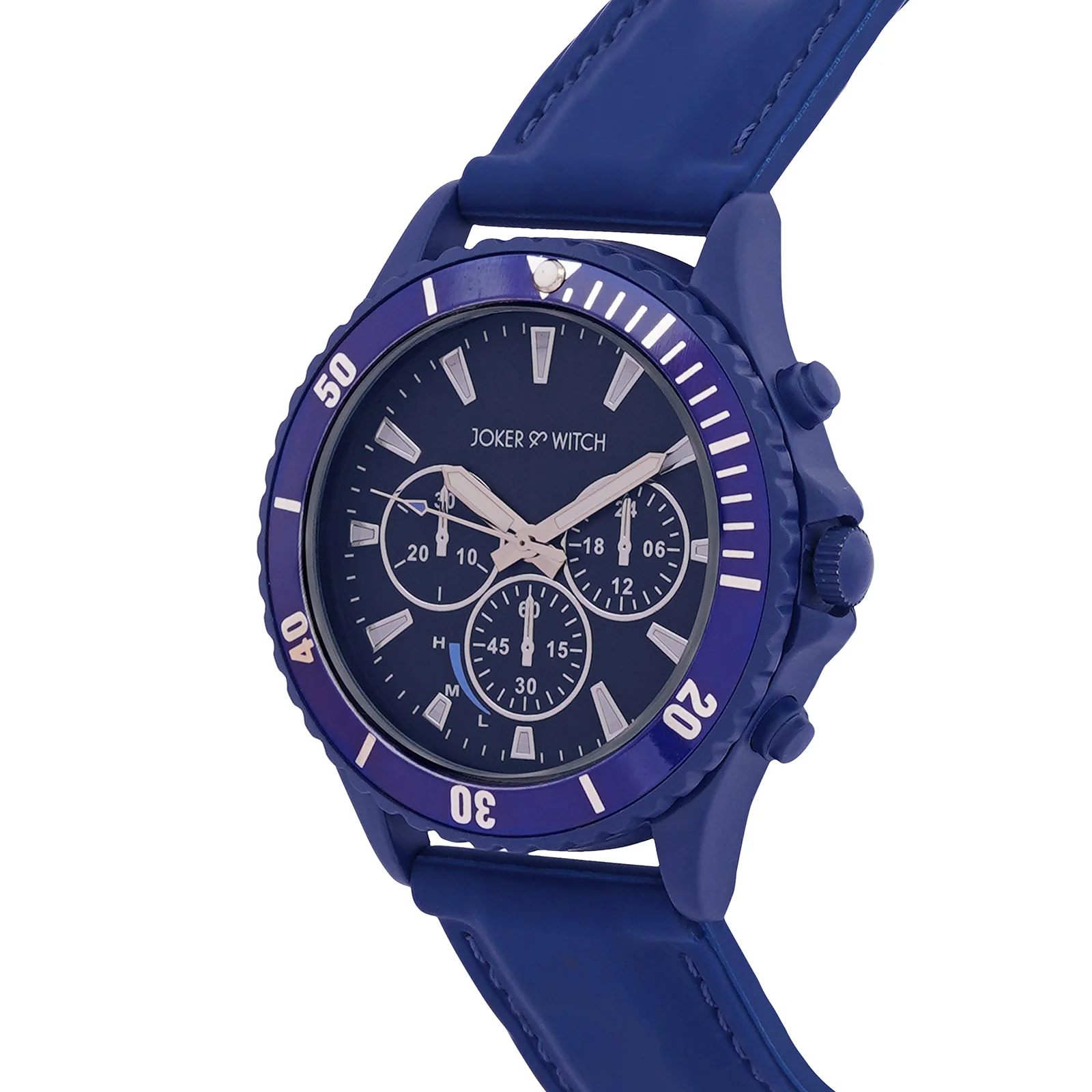 Spacey Blue XLarge Dial Silicone Strap Men's Watch - Image 4