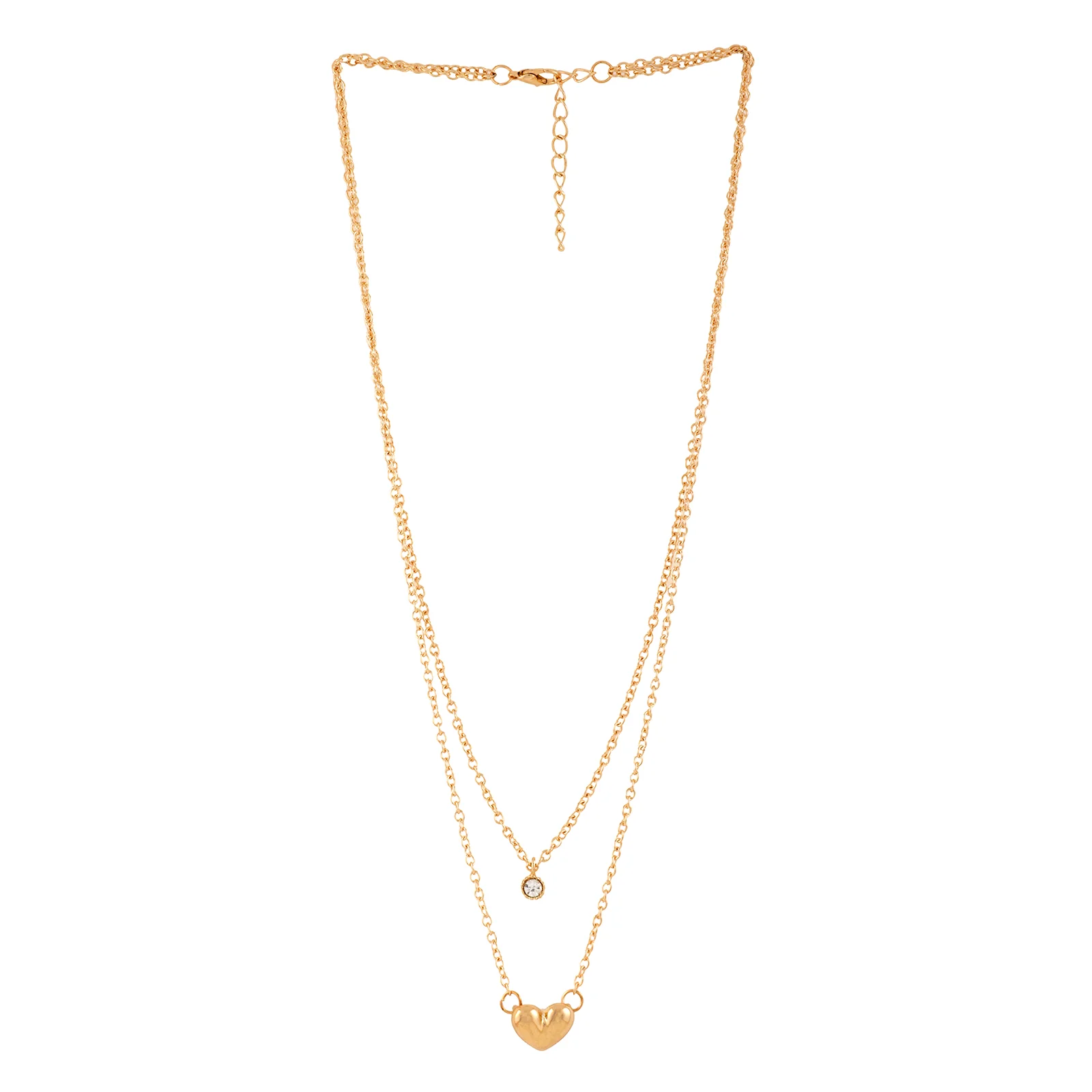 Bewitched Sparkles In Heart Layered Necklace - Image 3