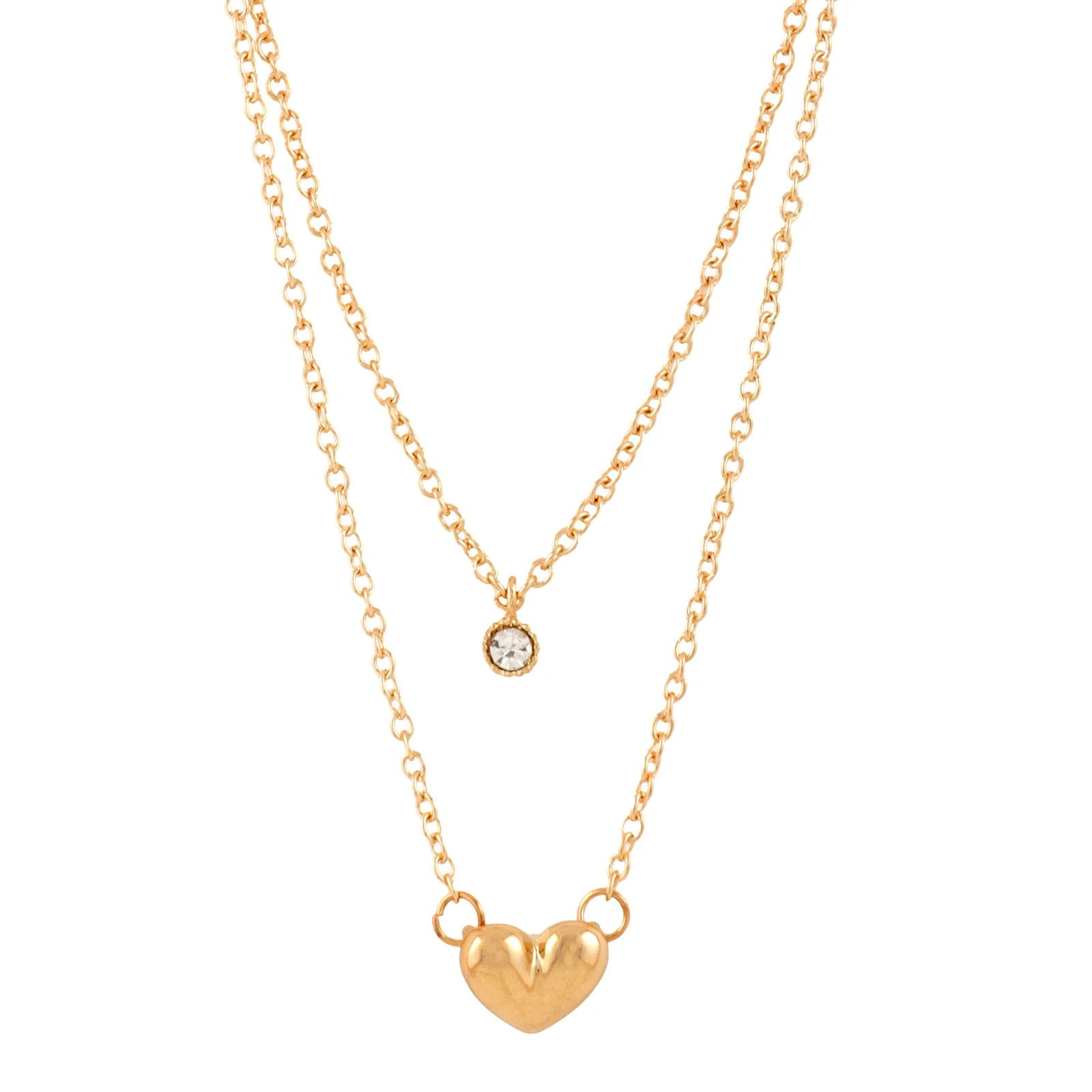 Bewitched Sparkles In Heart Layered Necklace - Image 4