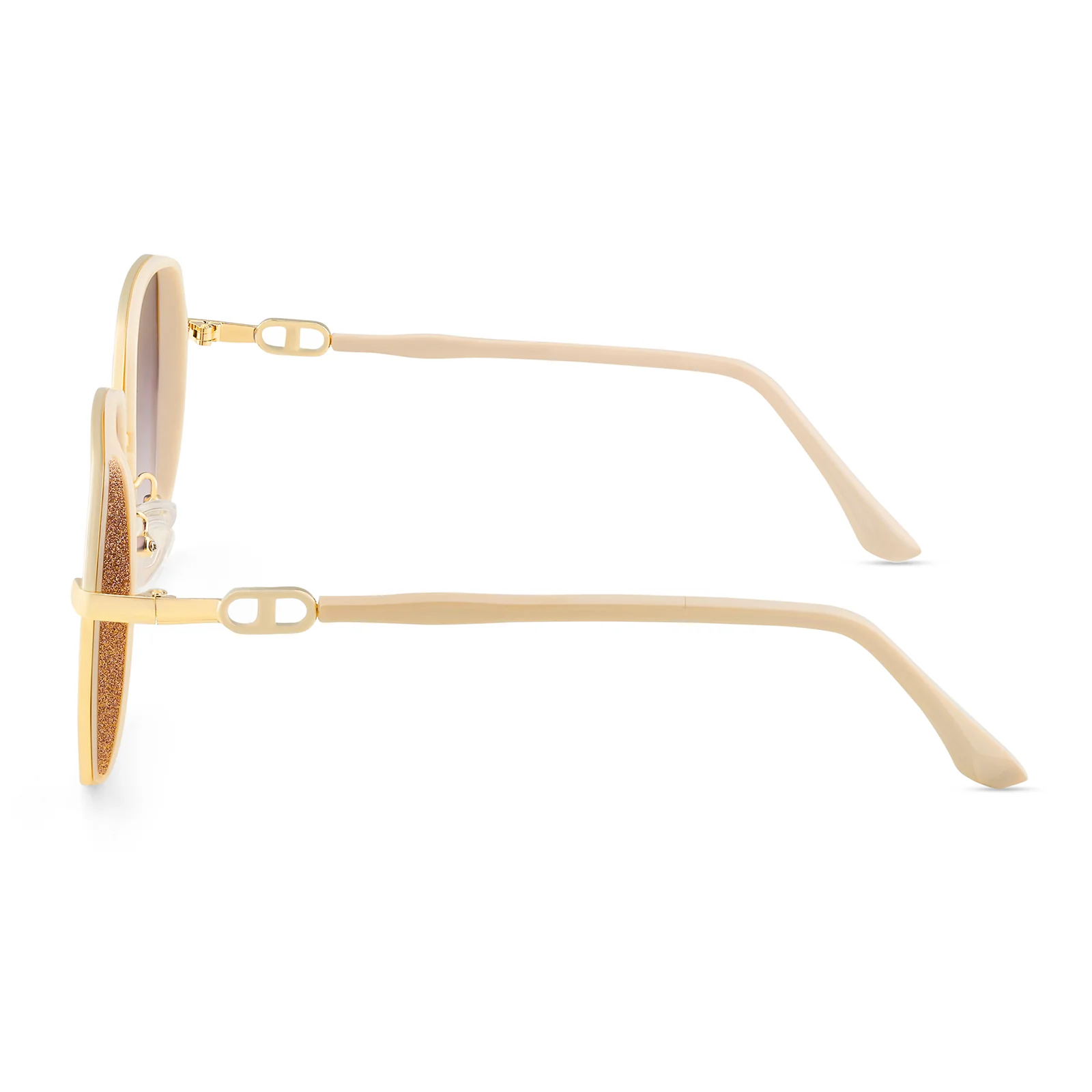 Spectra Purple-Rosegold Oversized Sunglasses - Image 5