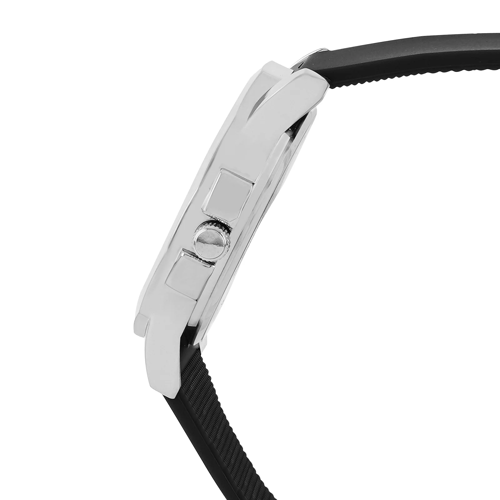 Spyder White Large Hexagon Dial Black Silicone Strap Men's Watch - Image 5